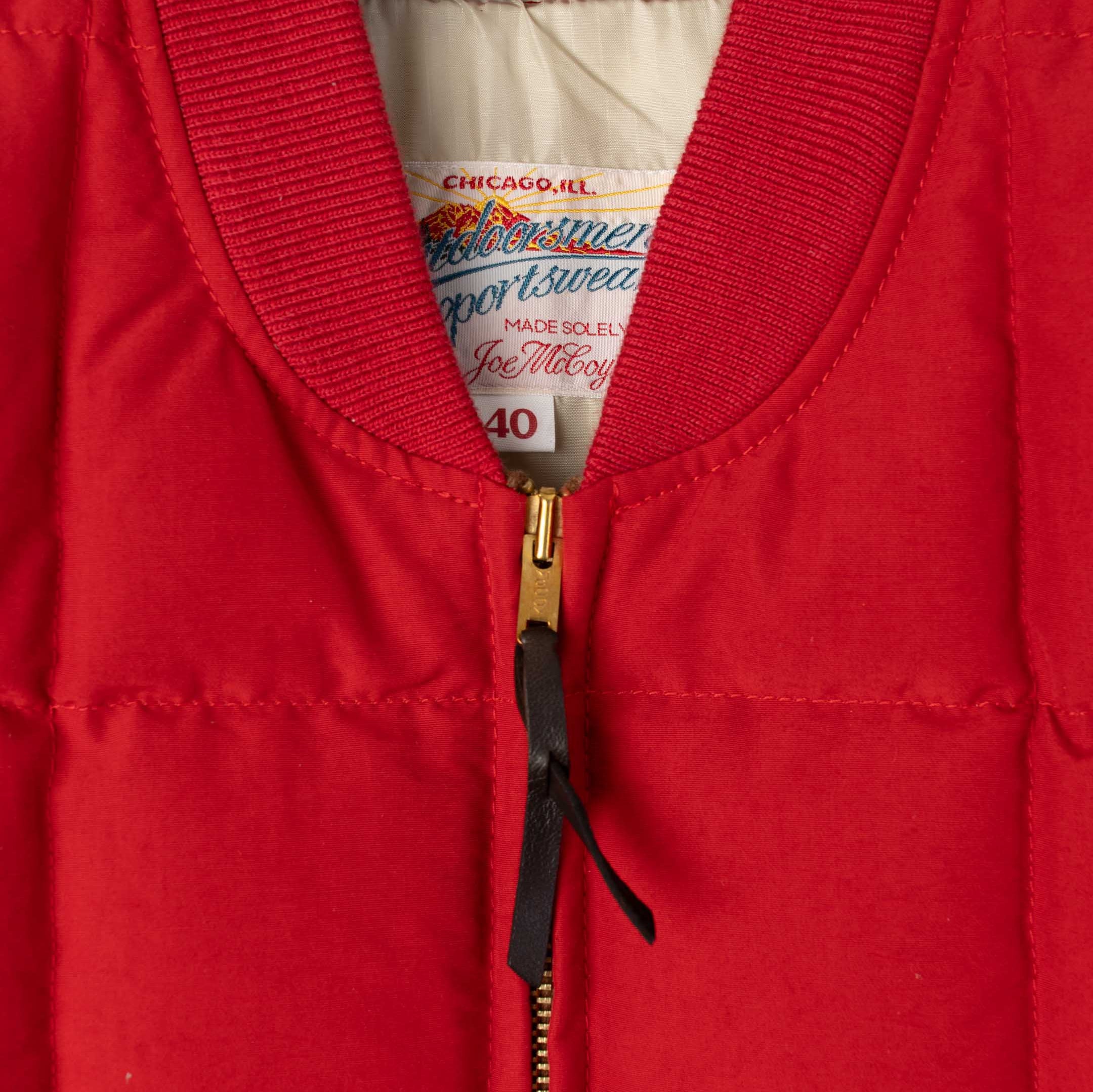 The Real McCoy's Cotton/Nylon Down Vest Red-Down Vest-Clutch Cafe