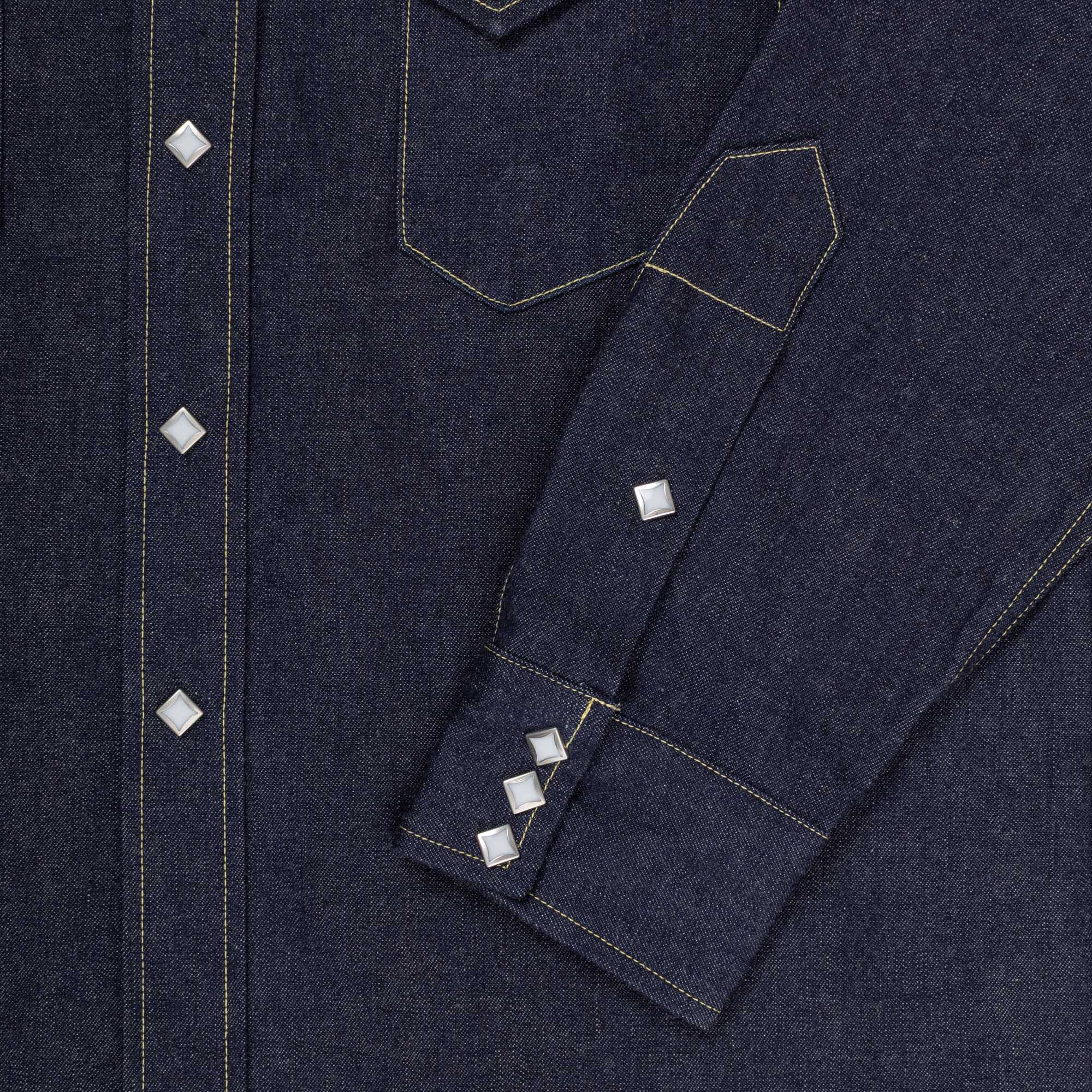 The Real McCoy's Denim Western Shirt / Ridge Slant Indigo-Shirt-Clutch Cafe