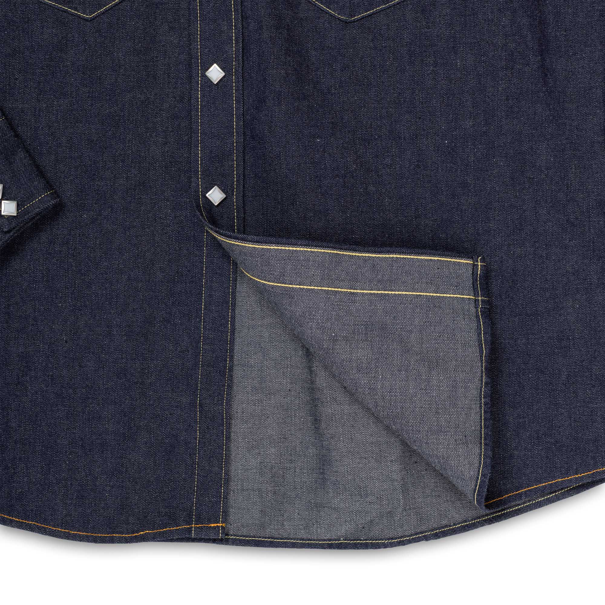 The Real McCoy's Denim Western Shirt / Ridge Slant Indigo-Shirt-Clutch Cafe