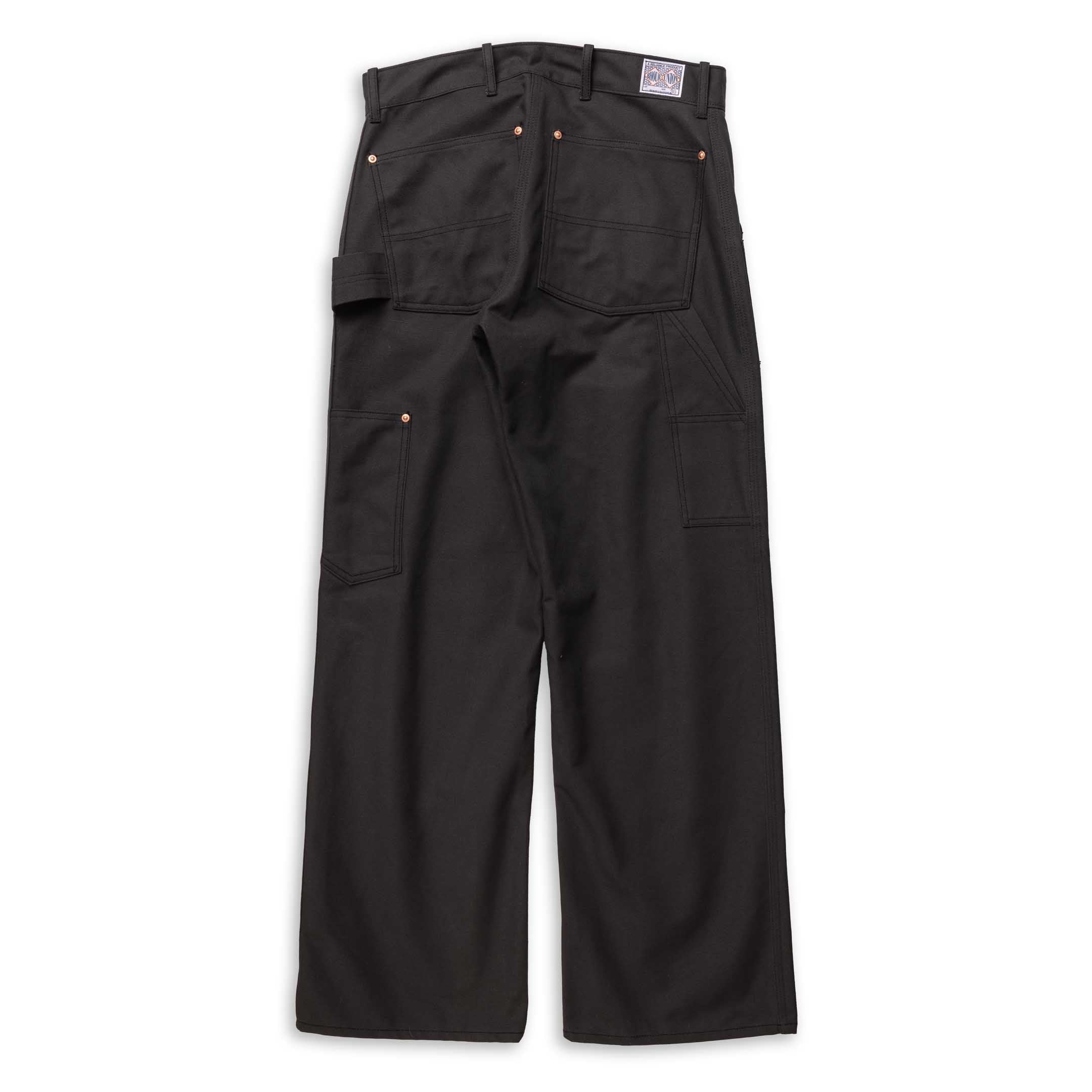 The Real McCoy's Double-Knee Work Trousers Charcoal-Trousers-Clutch Cafe