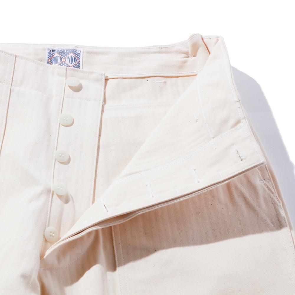 The Real McCoy's HBT Utility Trousers White-Trousers-Clutch Cafe