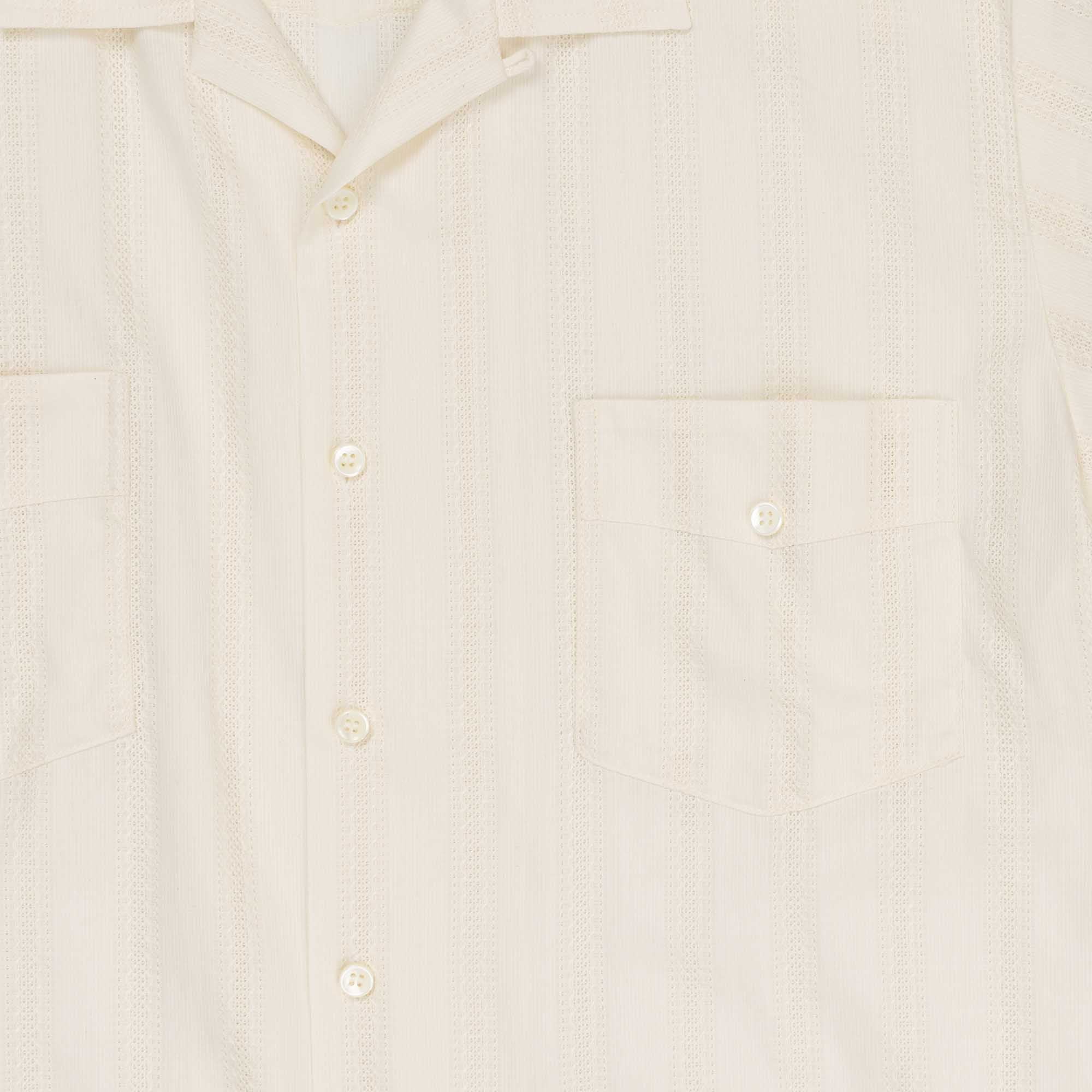 The Real McCoy's Joe McCoy Cuban Shirt Ecru-Clutch Cafe