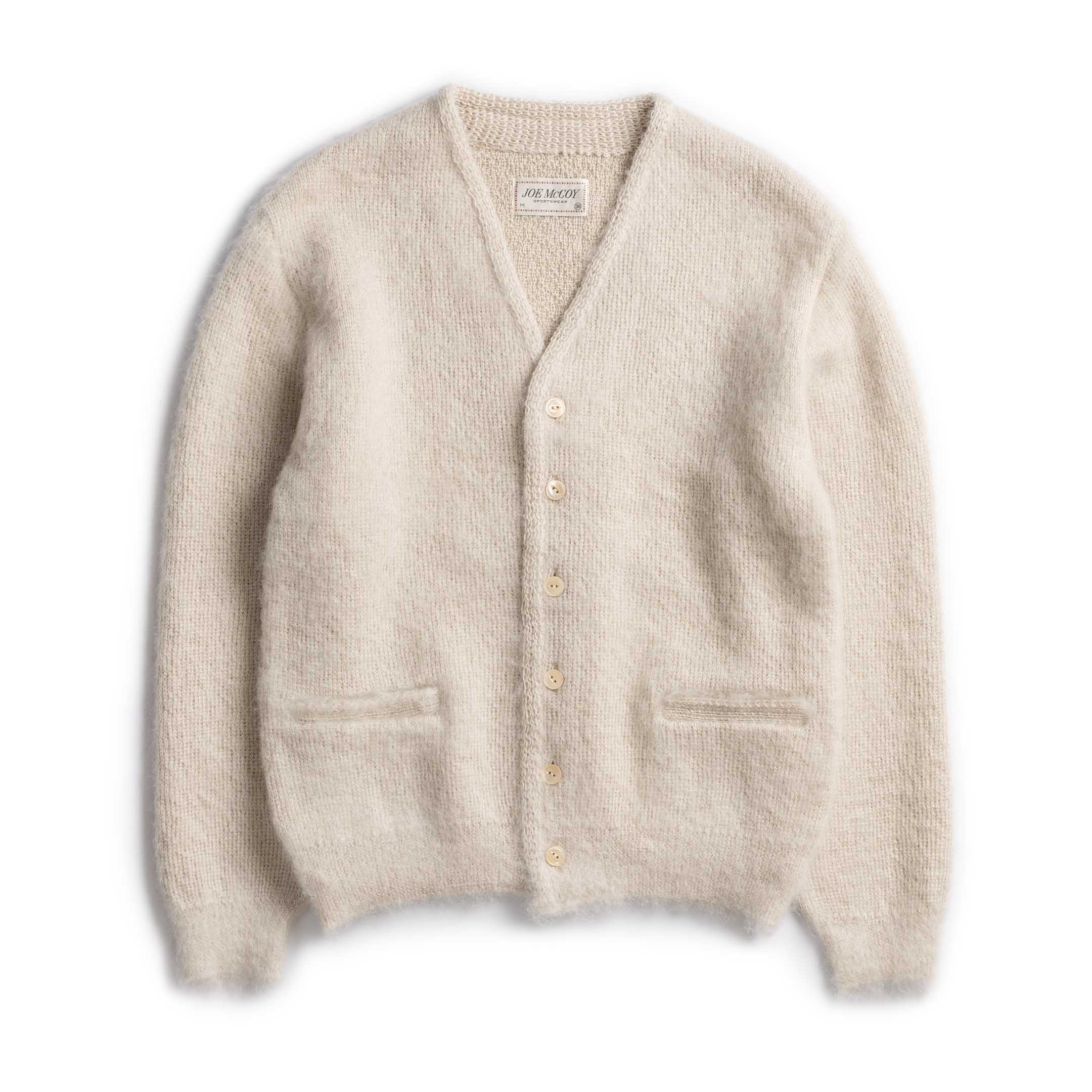 The Real McCoy's Joe McCoy Mohair Cardigan Beige-Cardigan-Clutch Cafe