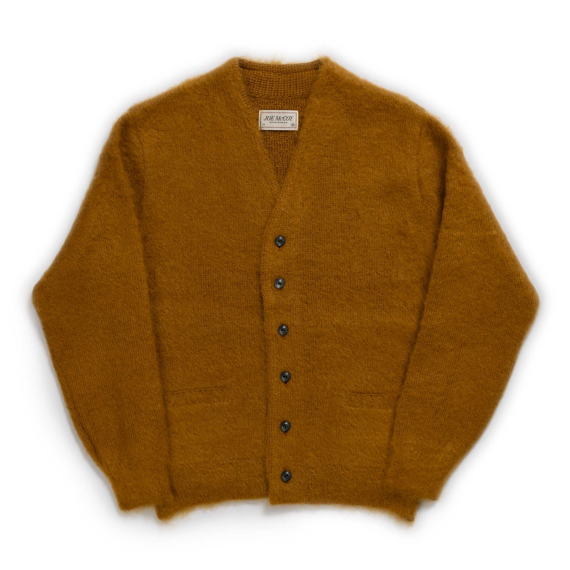 The Real McCoy's Joe McCoy Mohair Cardigan Mustard-Cardigan-Clutch Cafe