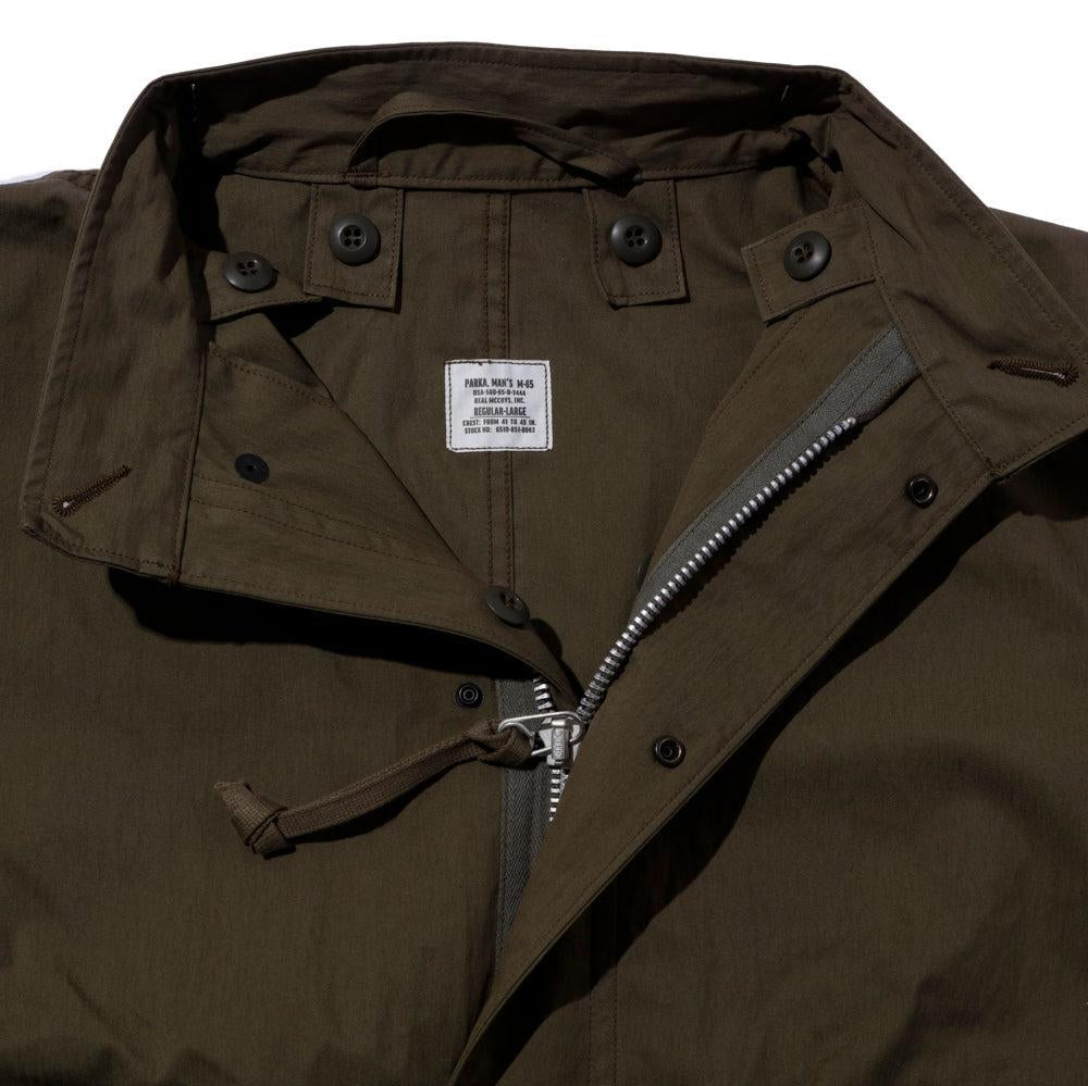 The Real McCoy's Parka, Man's M-65 Olive-Jacket-Clutch Cafe