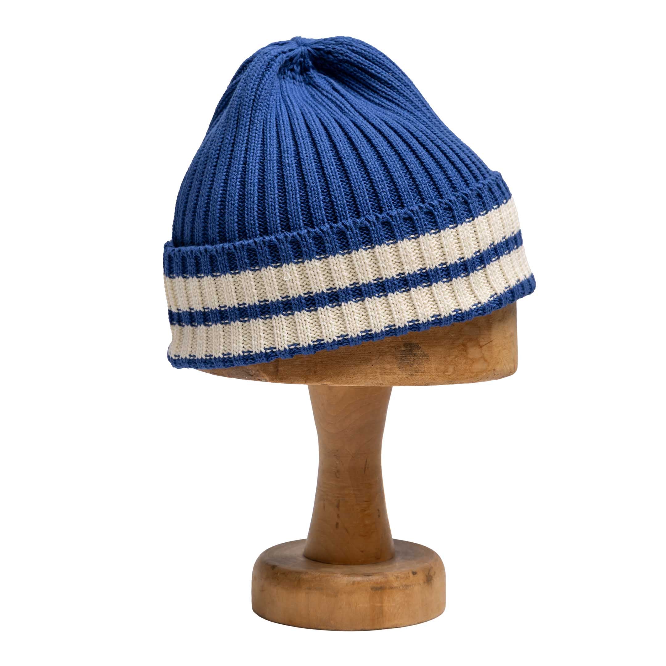 The Real McCoy's Striped Cotton Knit Cap Blue-Hat-Clutch Cafe