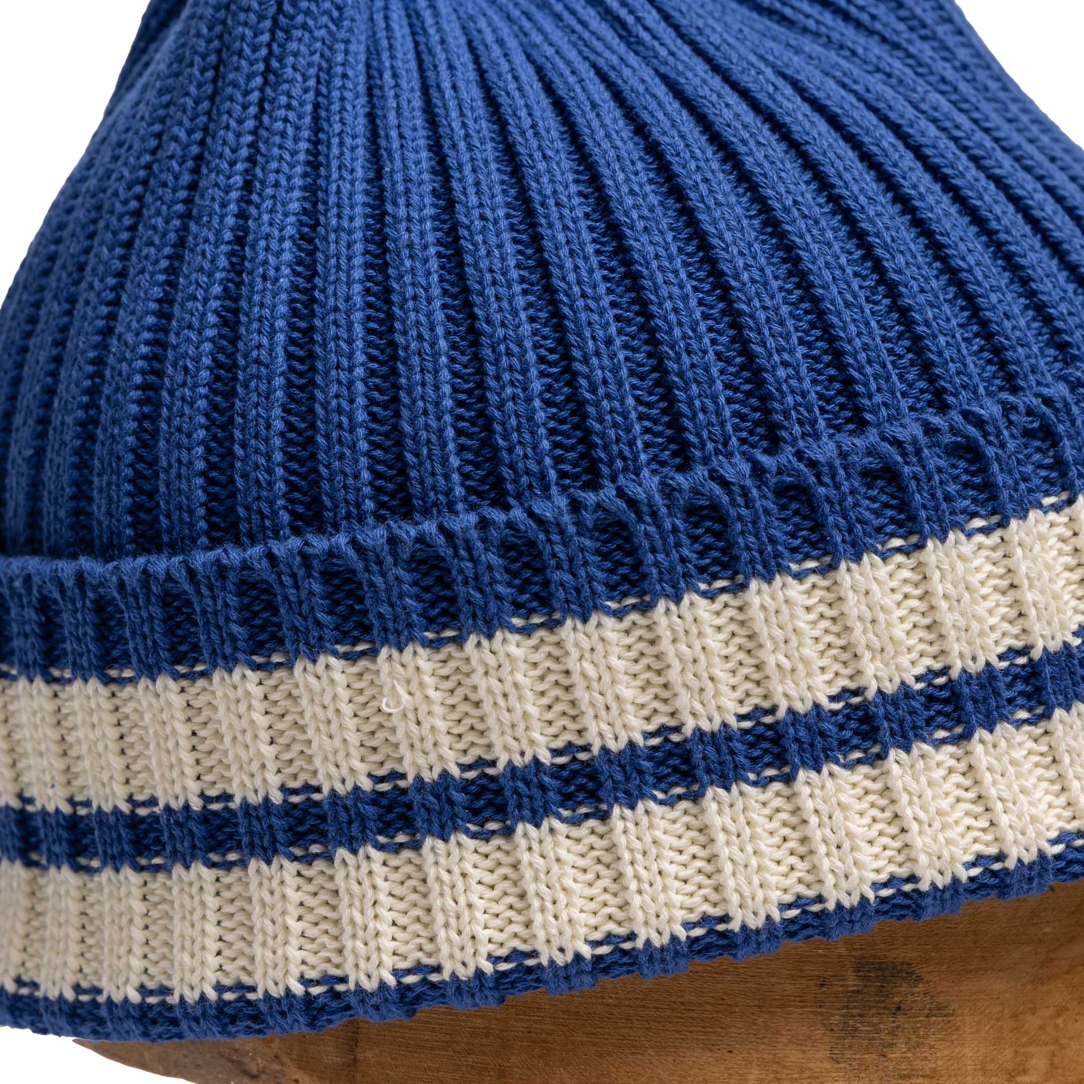 The Real McCoy's Striped Cotton Knit Cap Blue-Hat-Clutch Cafe
