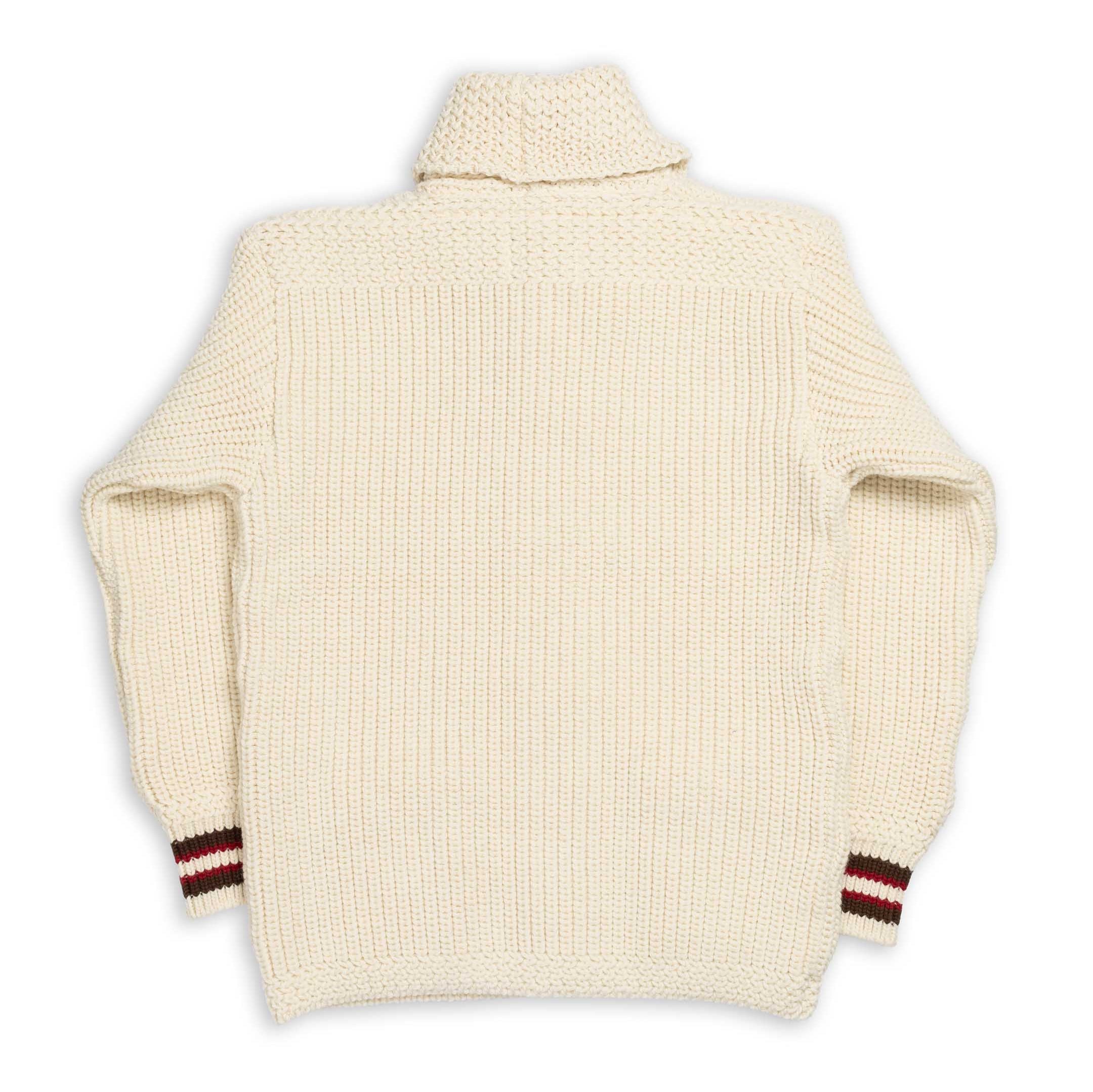 The Real McCoy's Striped Shawl Collar Cardigan Ecru-Cardigan-Clutch Cafe