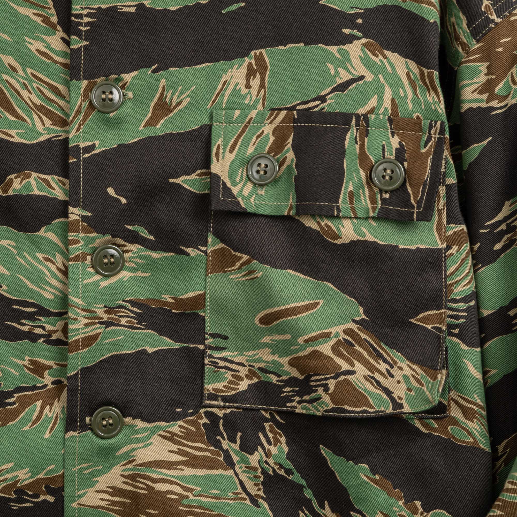The Real McCoy's Tiger Camouflage Shirt / John Wayne-Leather Jacket-Clutch Cafe