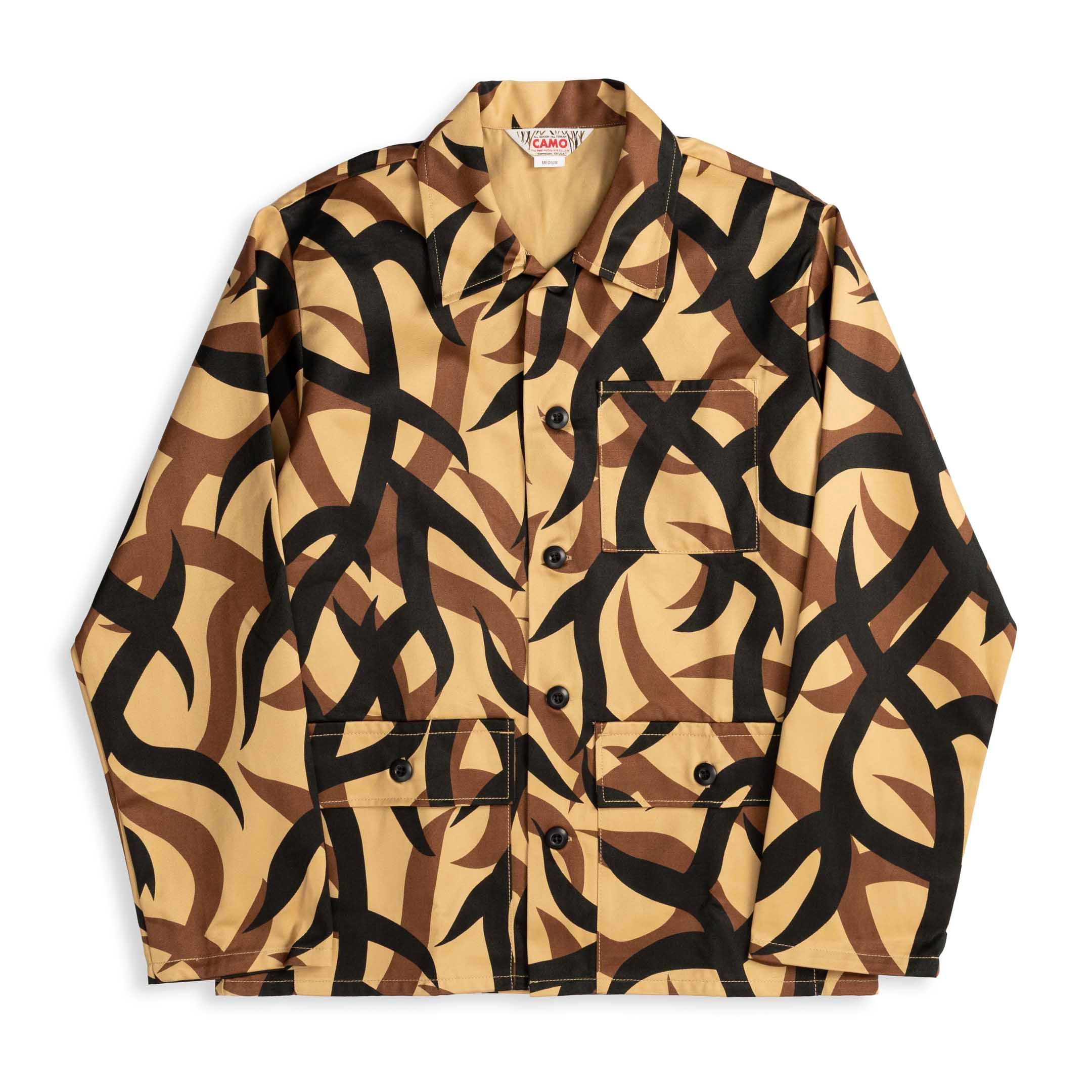 The Real McCoy's Tribal Camouflage Combat Jacket Beige-Jacket-Clutch Cafe