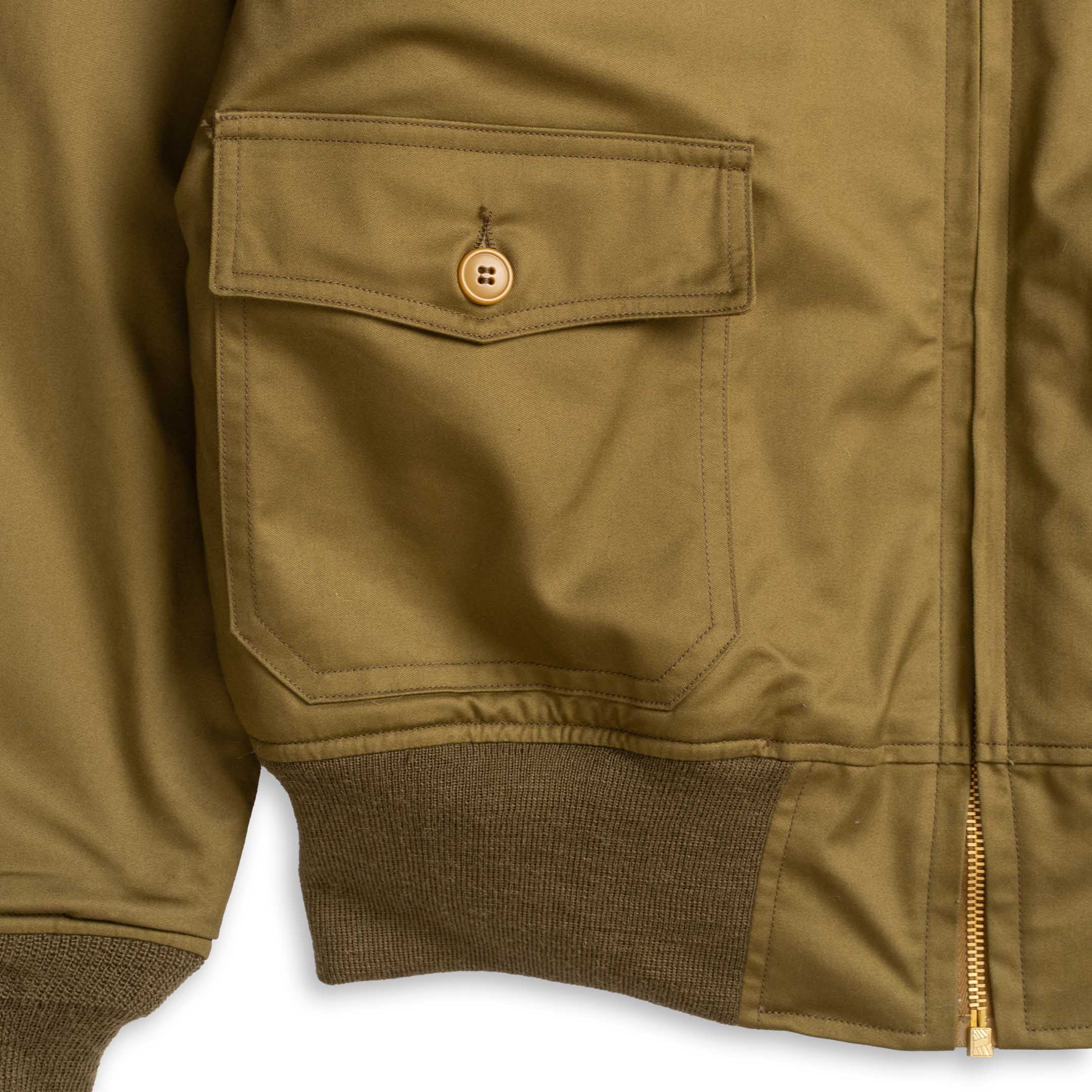 The Real McCoy's Type B-10 Real McCoy MFG. Co. Olive-Jacket-Clutch Cafe
