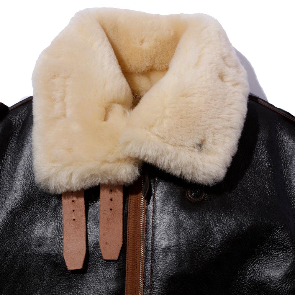 The Real McCoy's Type B-3 Real McCoy MFG Co Brown-Leather Jacket-Clutch Cafe