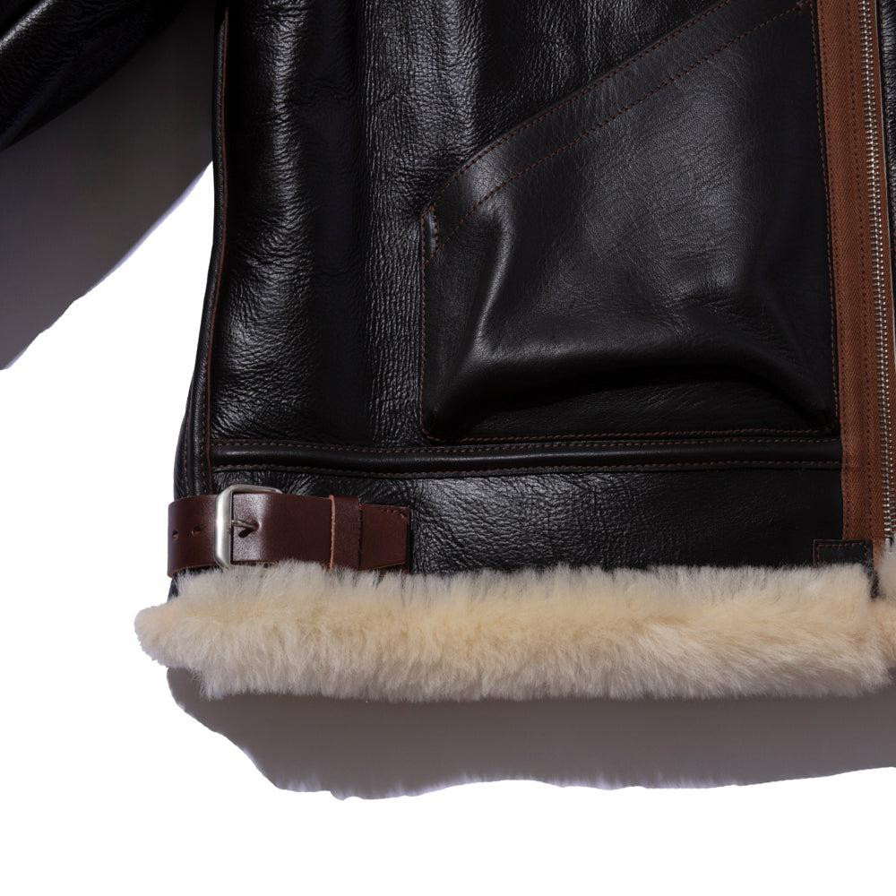 The Real McCoy's Type B-3 Real McCoy MFG Co Brown-Leather Jacket-Clutch Cafe