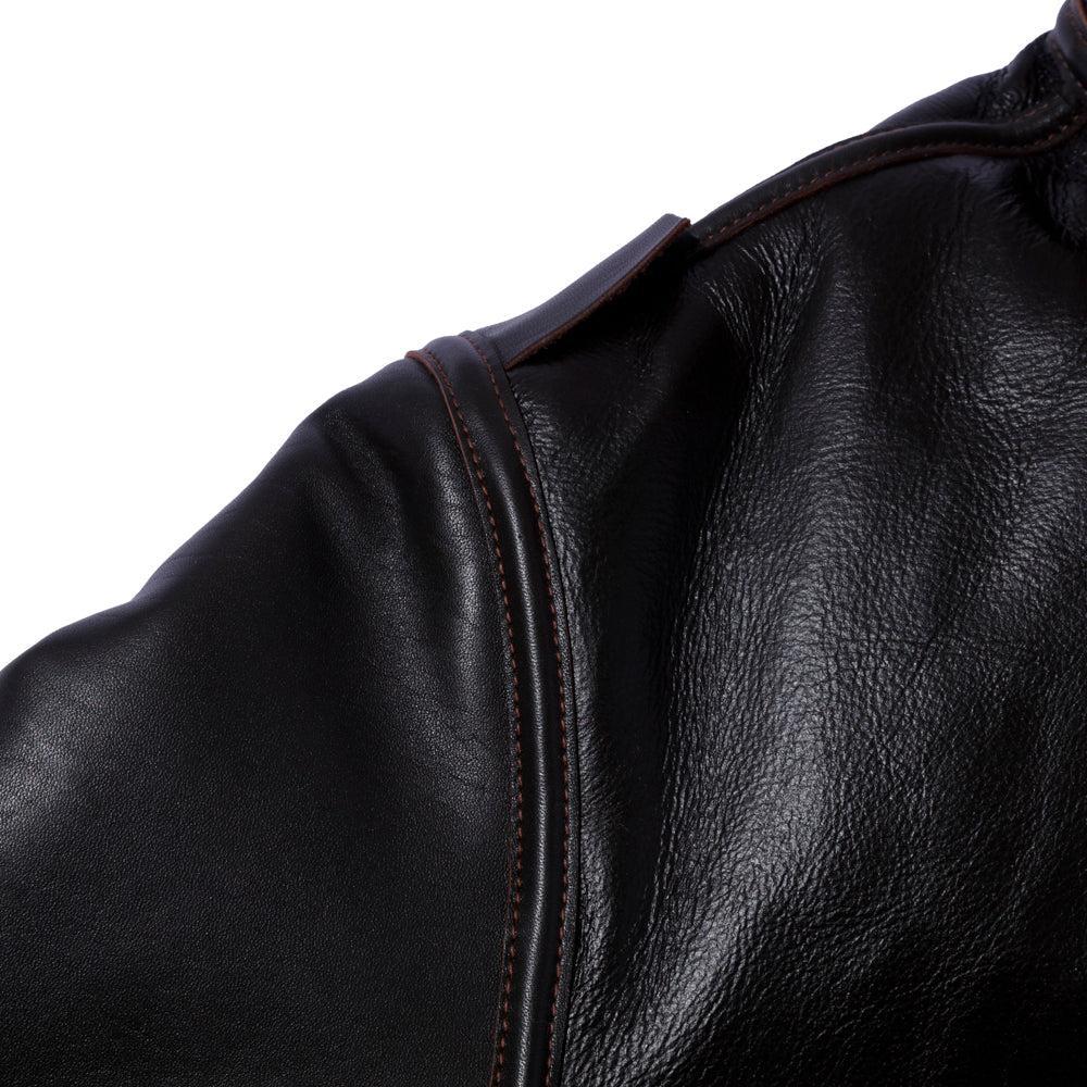 The Real McCoy's Type B-3 Real McCoy MFG Co Brown-Leather Jacket-Clutch Cafe