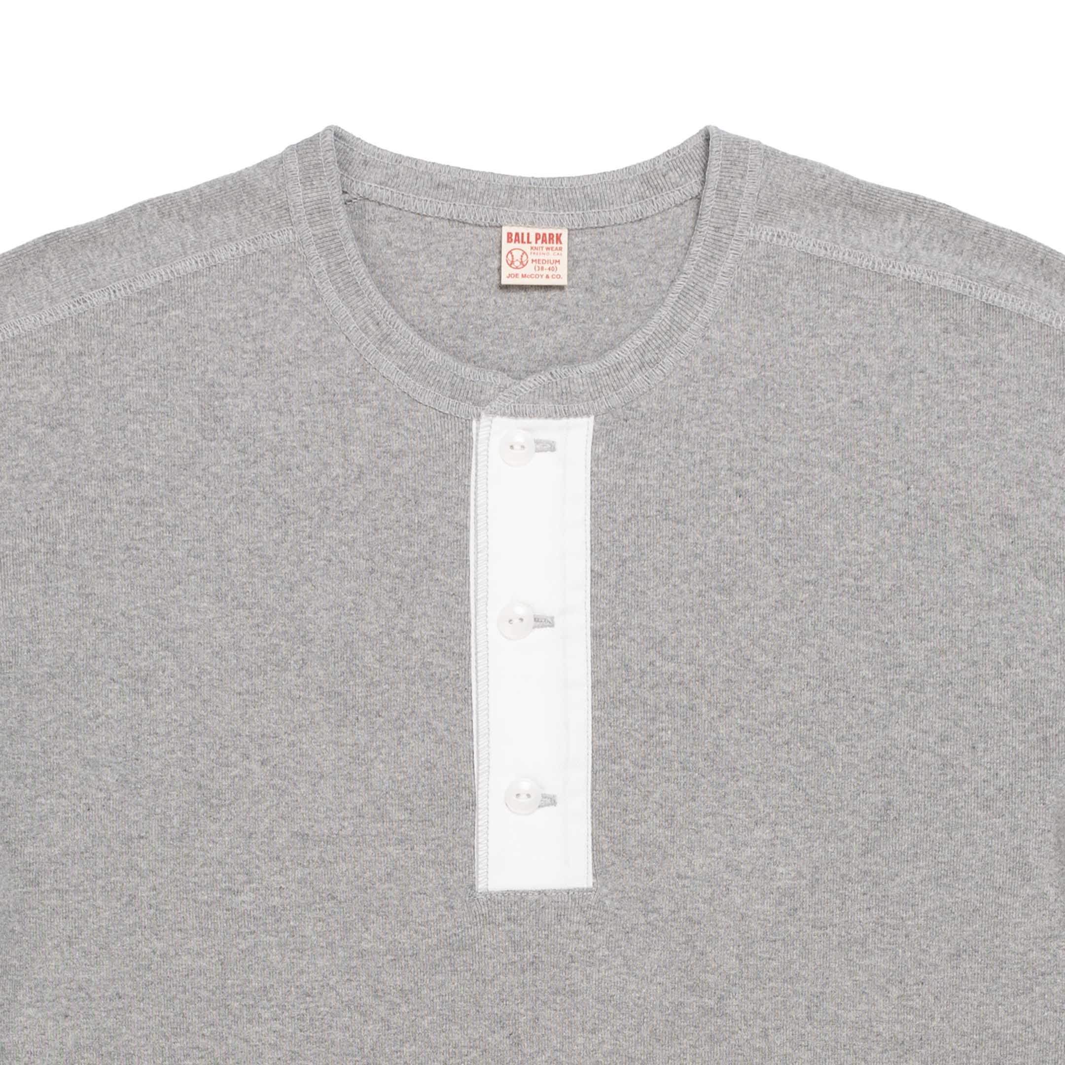 The Real McCoy's Union Henley Undershirt S/S Medium Grey-Henley-Clutch Cafe