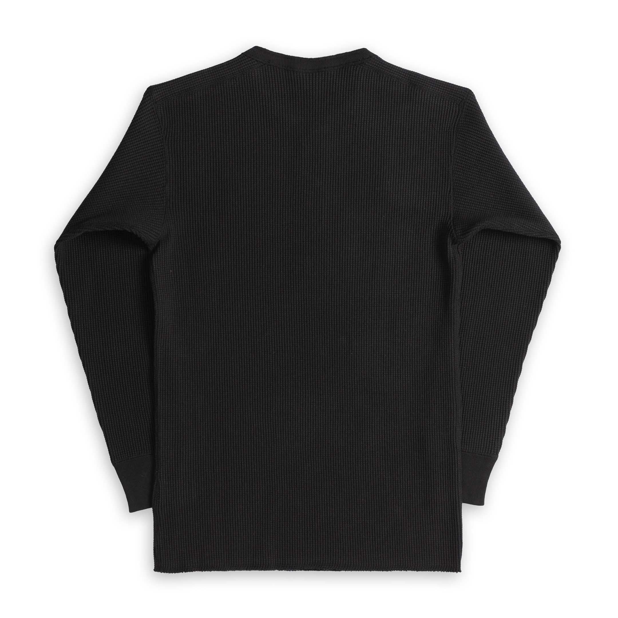 The Real McCoy's Waffle Thermal Henley Undershirt Black-Henley-Clutch Cafe
