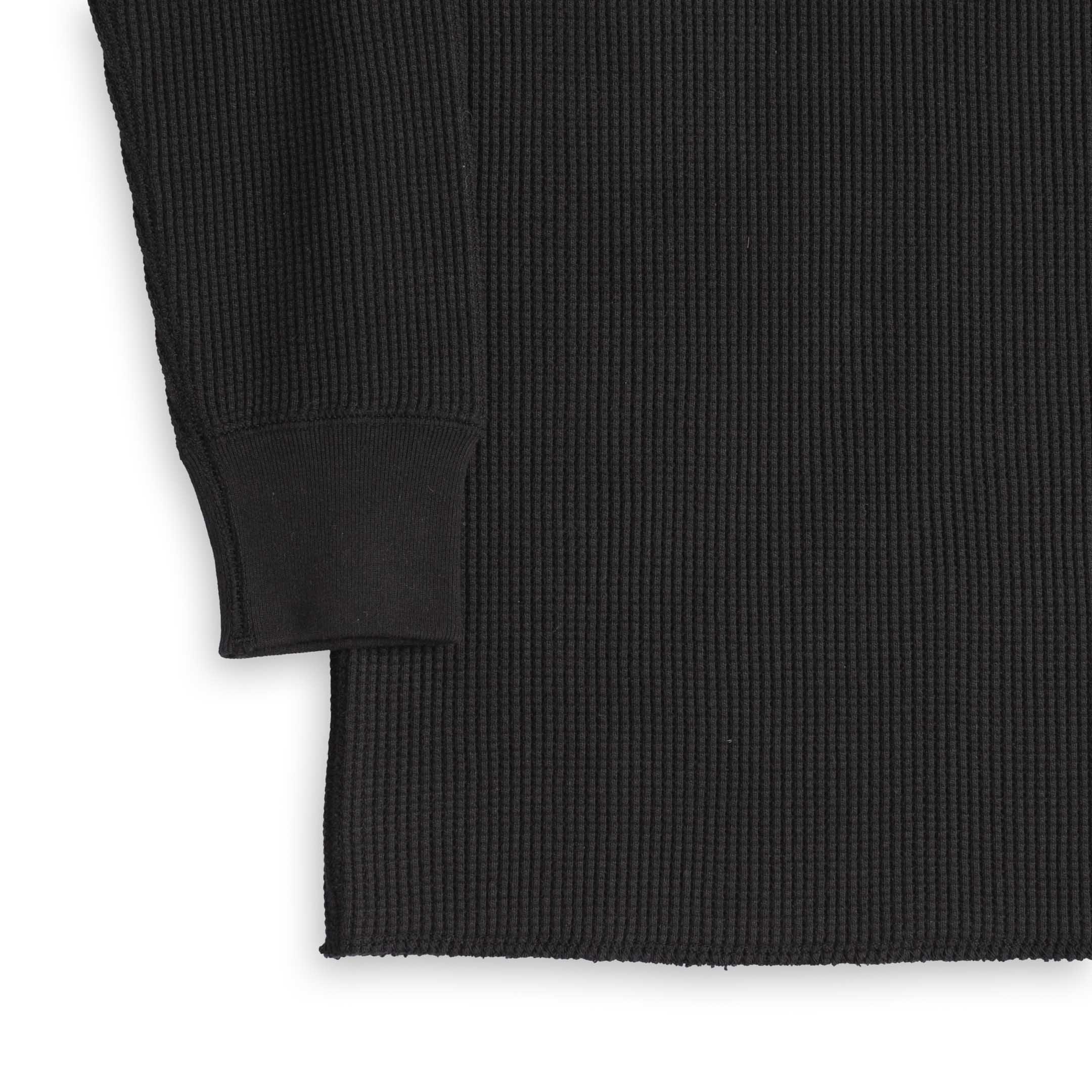 The Real McCoy's Waffle Thermal Henley Undershirt Black-Henley-Clutch Cafe