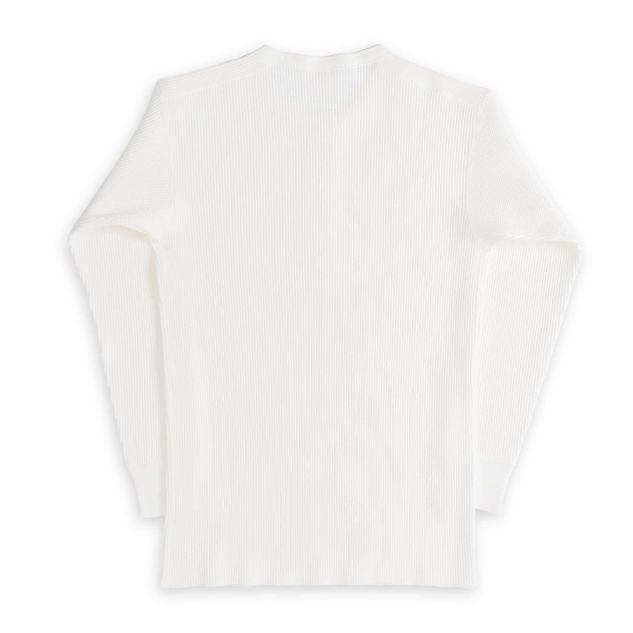 The Real McCoy's Waffle Thermal Henley Undershirt Medium White-Henley-Clutch Cafe