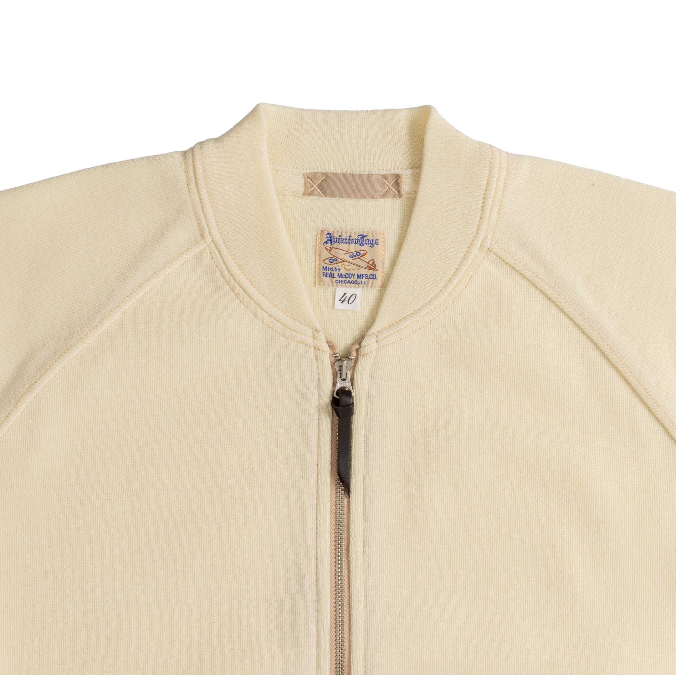 The Real McCoy's Winter Aviation Sweater Ecru-Cardigan-Clutch Cafe