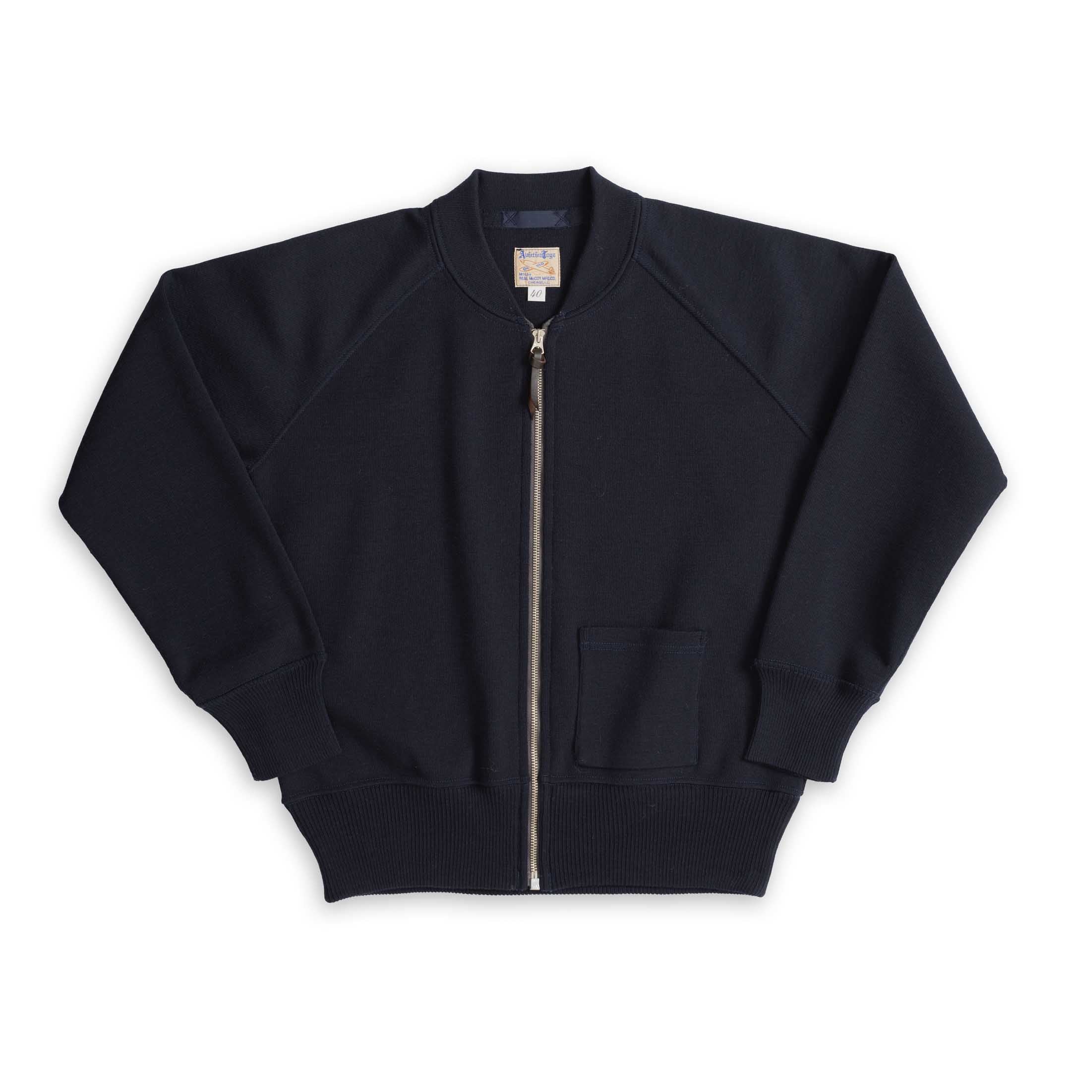 The Real McCoy's Winter Aviation Sweater Navy-Cardigan-Clutch Cafe