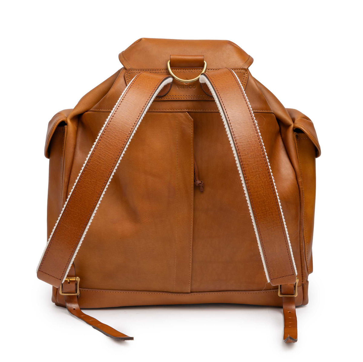 Vasco Leather Army Rucksack Sand-Bag-Clutch Cafe