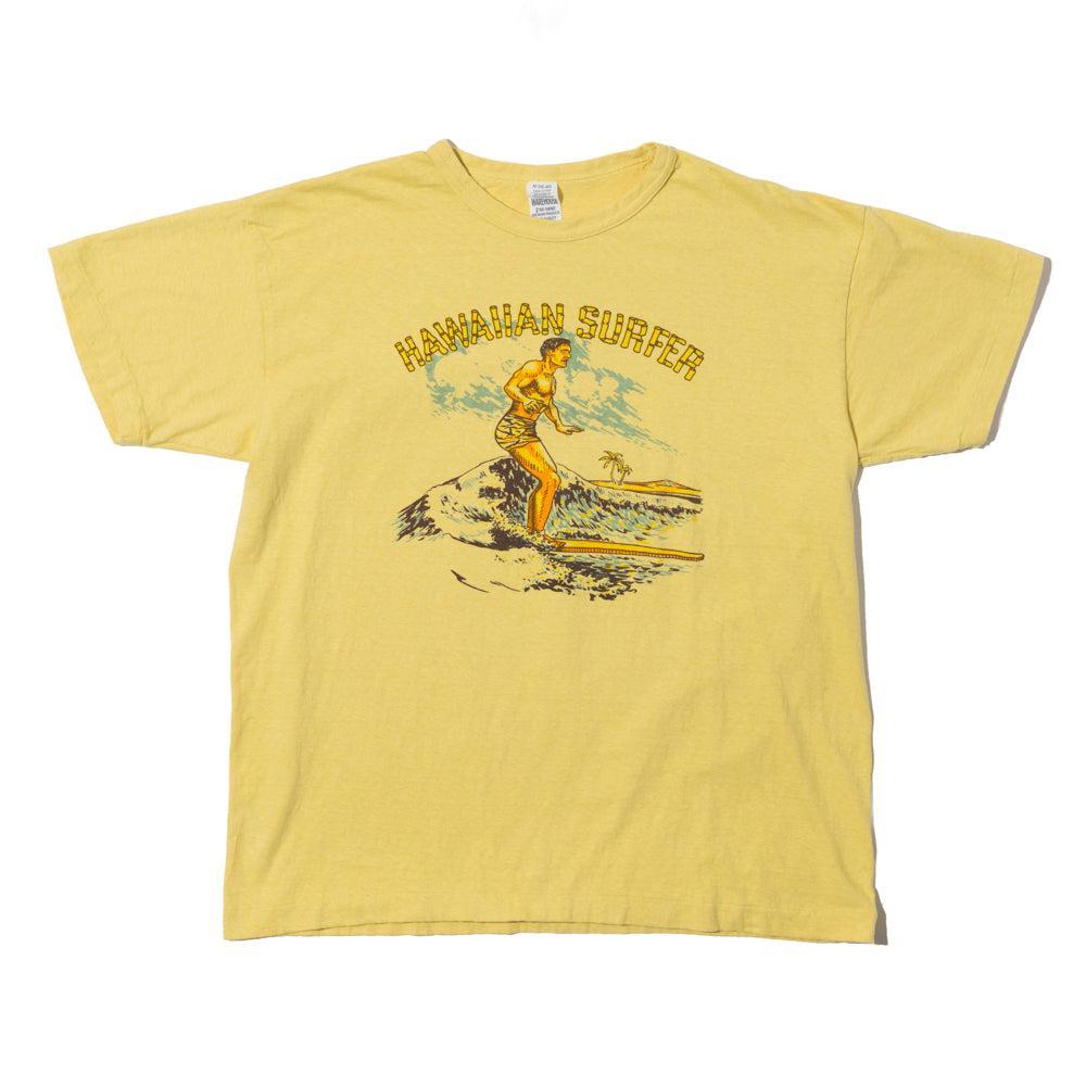 Warehouse & Co Lot. 4064 Hawaiian Surfer T-Shirt Yellow-Clutch Cafe