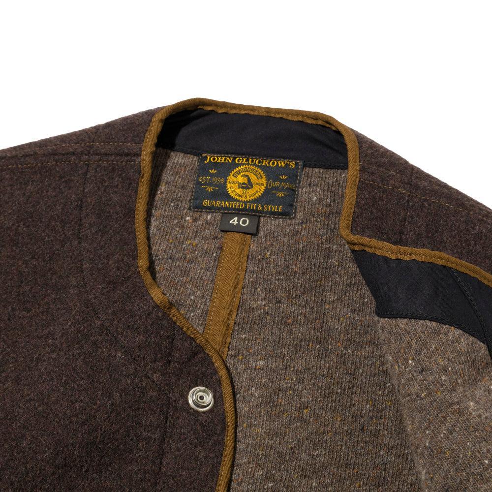 Warehouse & Co x John Gluckow JG-40 Fleece Beach Vest D.Brown-Jacket-Clutch Cafe