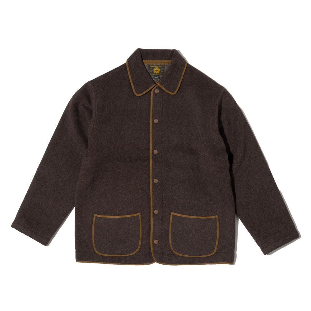 Warehouse & Co x John Gluckow JG-46 Fleece Beach Jacket D.Brown-Jacket-Clutch Cafe