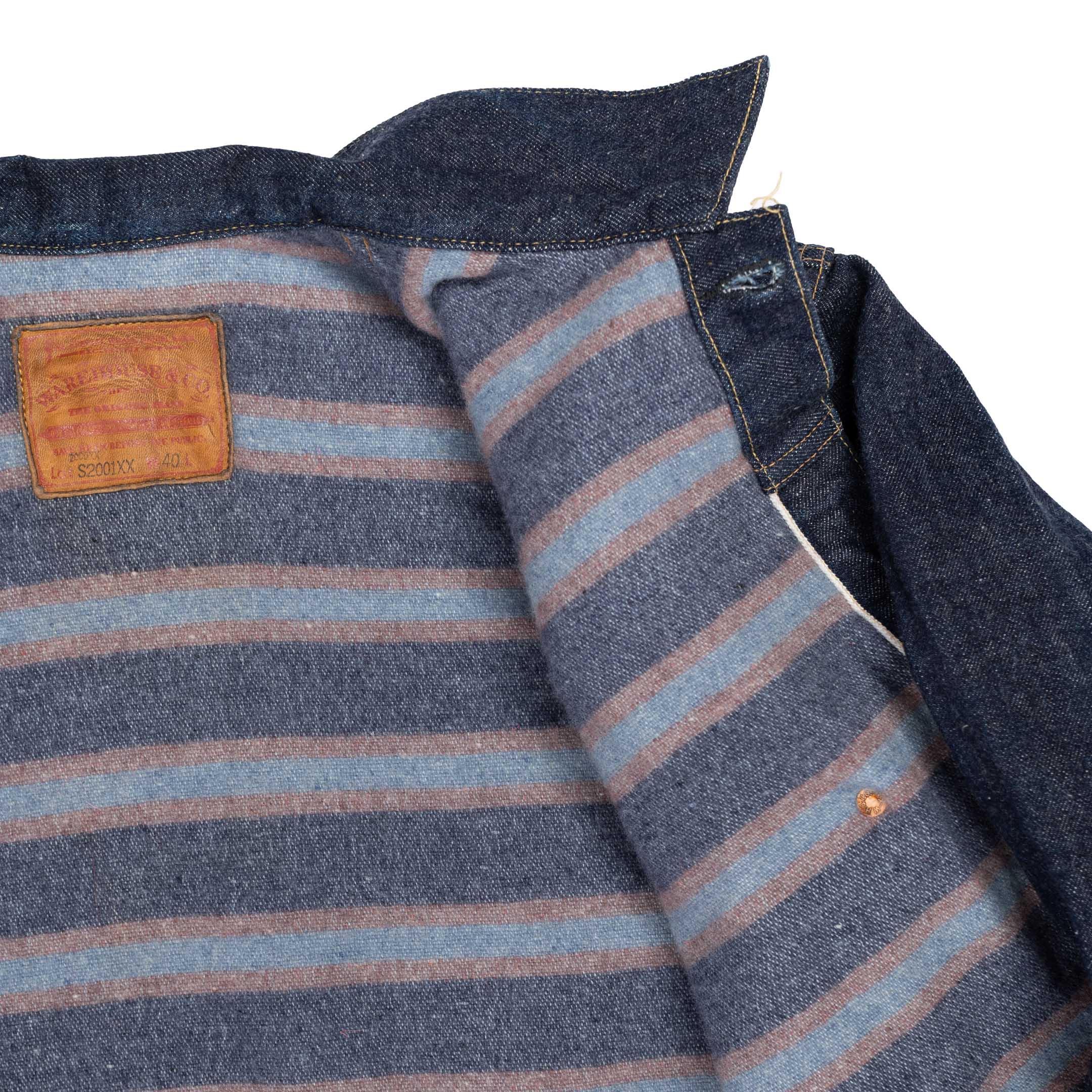 Warehouse & Co. S2001XX WWII Blanket Lined Denim Jacket-Jacket-Clutch Cafe