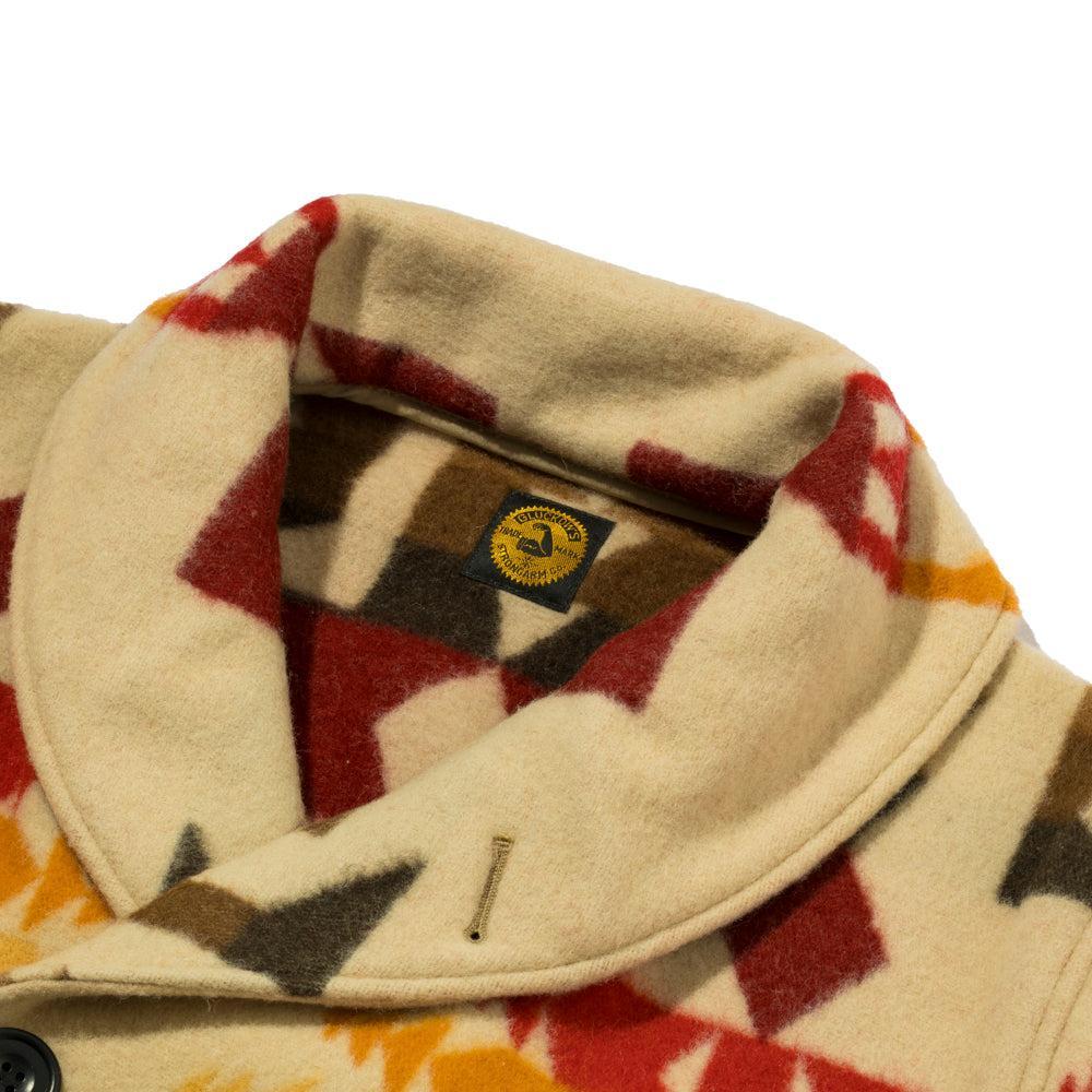 Warehouse & Co. X John Gluckow Blanket Pattern Mackinaw Coat Beige-Coat-Clutch Cafe