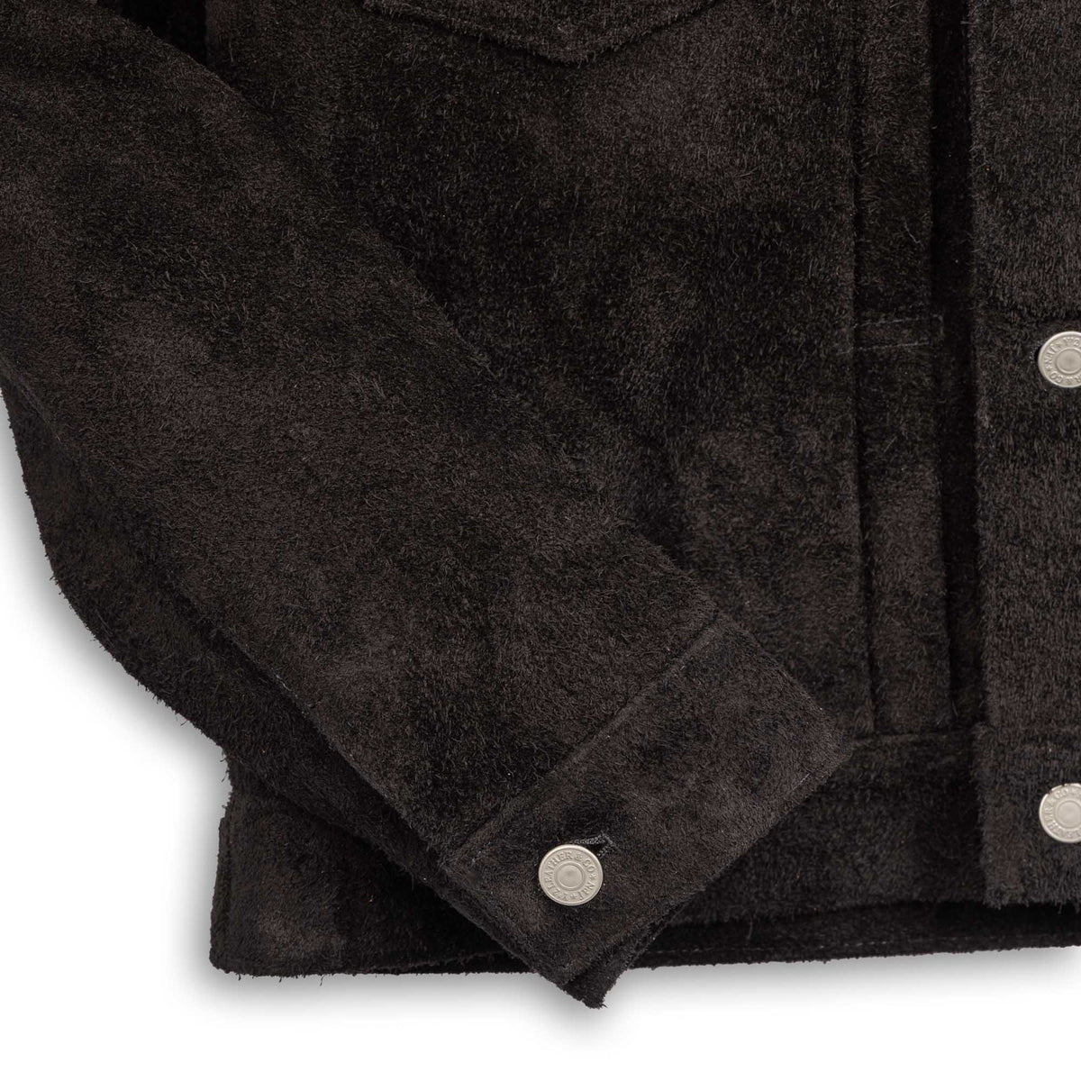 Y'2 Leather TB-141 Steer Roughout 2nd Type Jean Jacket Black-Leather Jacket-Clutch Cafe