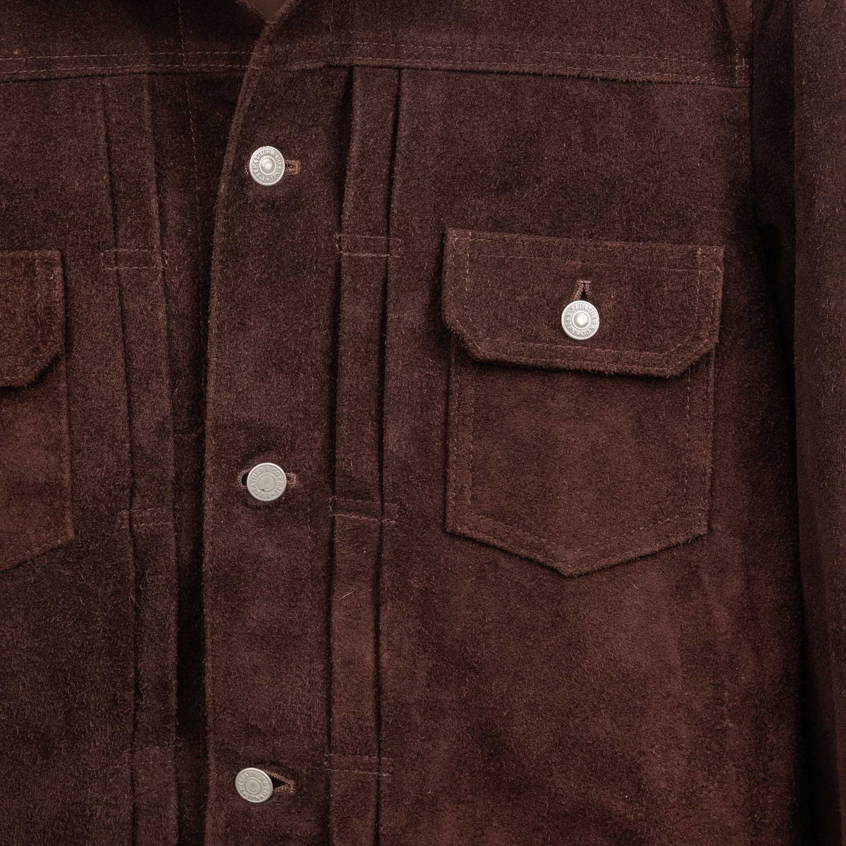 Y'2 Leather TB-141 Steer Roughout 2nd Type Jean Jacket Brown-Leather Jacket-Clutch Cafe