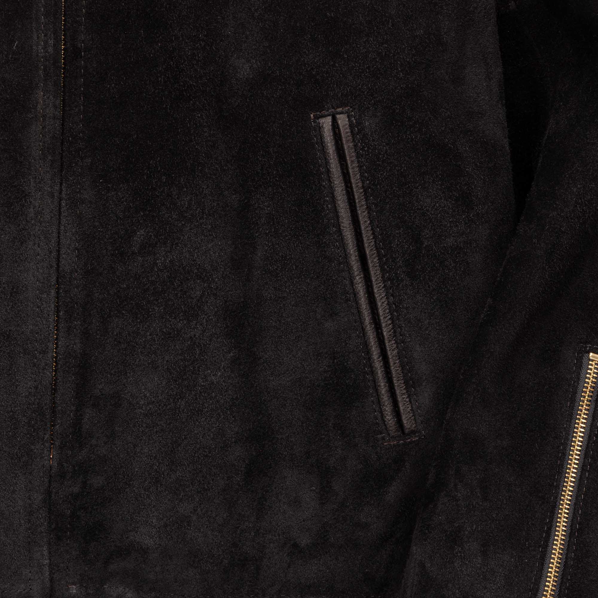 Y'2 Leather TR-64 Single Riders Jacket Steer Roughout Black-Leather Jacket-Clutch Cafe