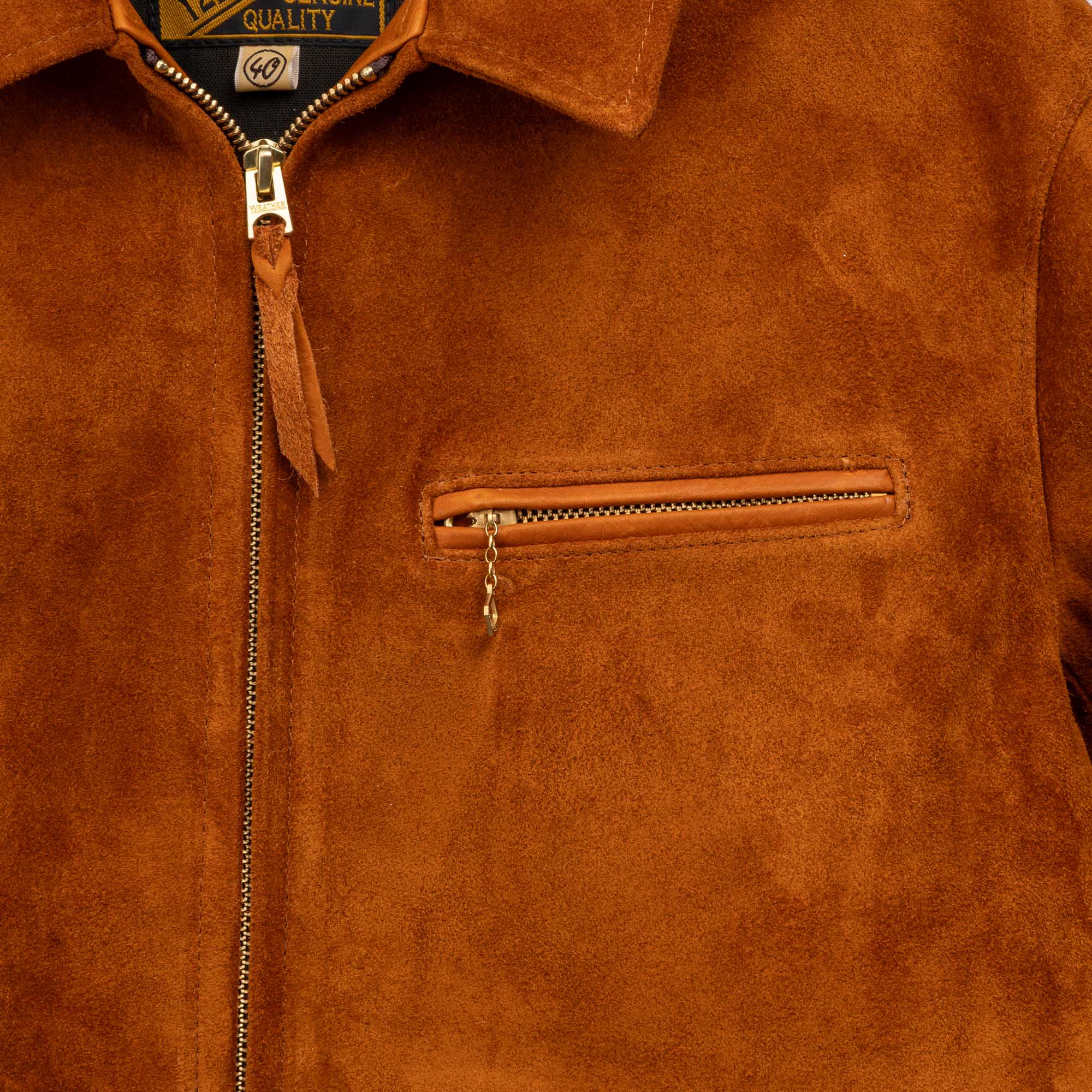 Y'2 Leather TR-65 Steer Roughout Single Riders Jacket Camel-Leather Jacket-Clutch Cafe