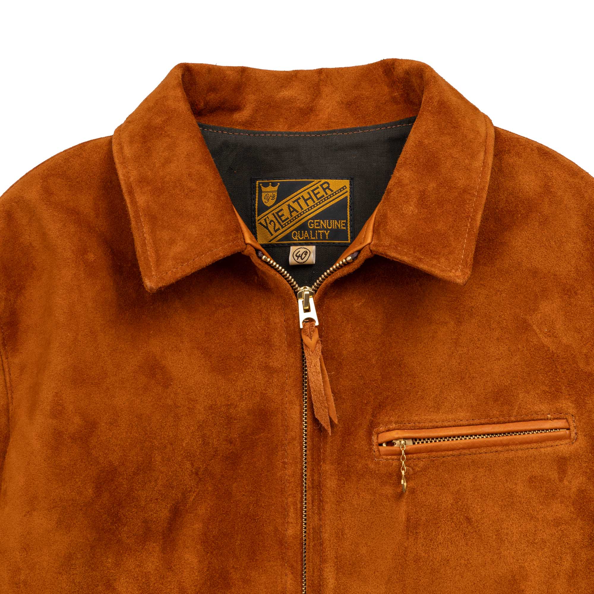 Y'2 Leather TR-65 Steer Roughout Single Riders Jacket Camel-Leather Jacket-Clutch Cafe