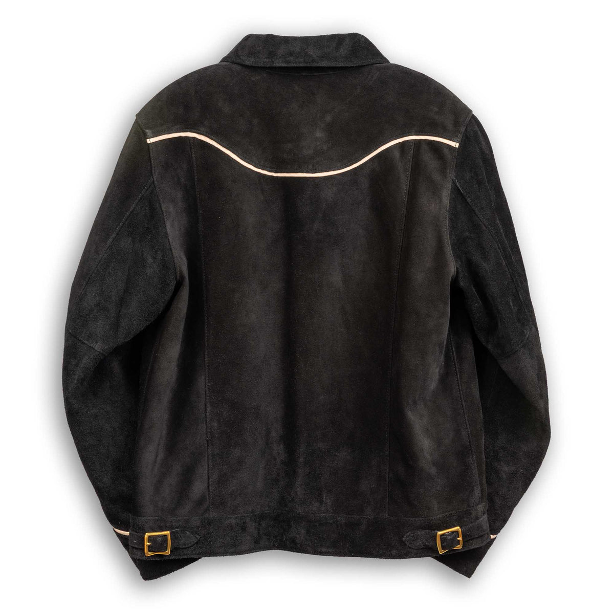 Y'2 Leather WJ-04 Steer Roughout Western Jacket Black-Leather Jacket-Clutch Cafe