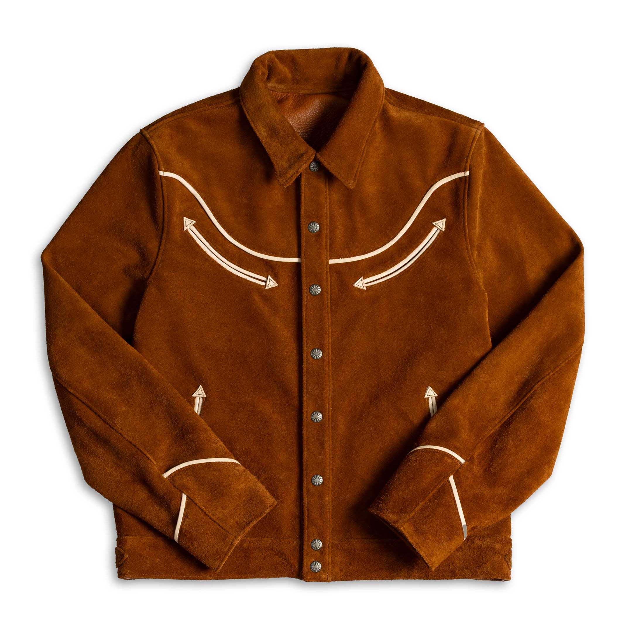 Y'2 Leather WJ-04 Steer Roughout Western Jacket Camel-Leather Jacket-Clutch Cafe