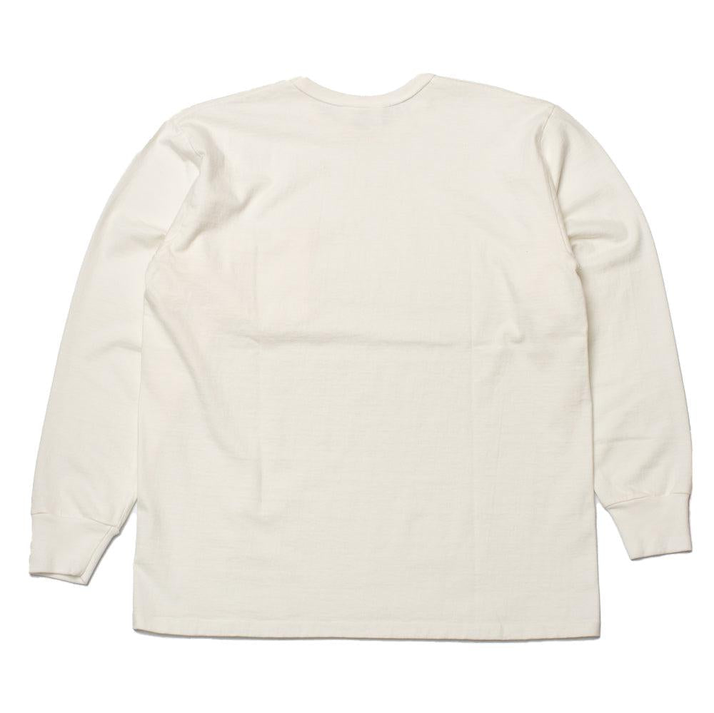 Allevol Heavy Duty Crew Neck Square Pocket L/S T-shirt White-T-Shirt-Clutch Cafe