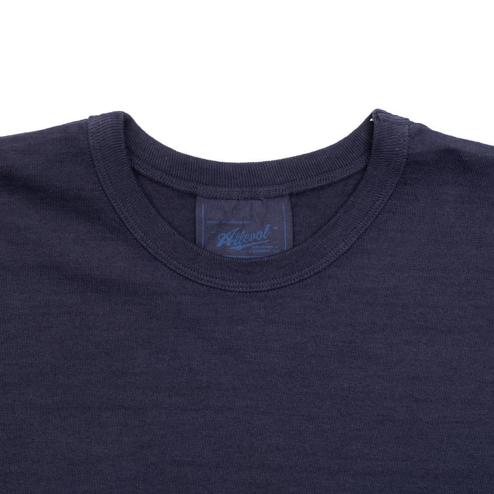 Allevol Heavy Duty Crew Neck Square Pocket T-shirt Navy-T-shirt-Clutch Cafe