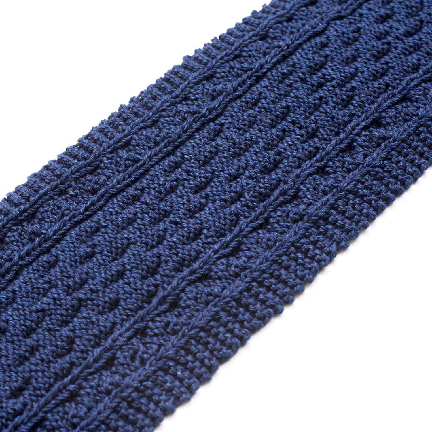 Allevol x Inverallan Knit Cotton Scarf Indigo-Accessory-Clutch Cafe