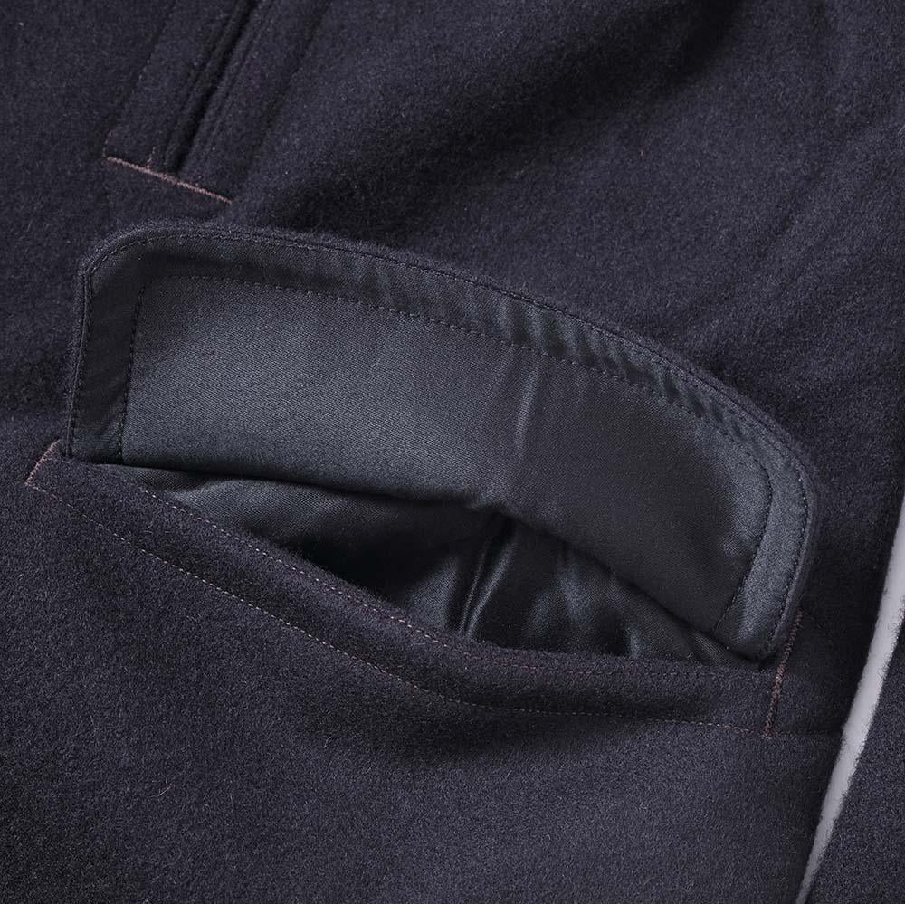 Anatomica Pea Coat Long Navy-Coat-Clutch Cafe