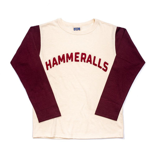 Belafonte Ragtime Hammeralls 88/12 Set in T-Shirt Off White x Burgundy-T-shirt-Clutch Cafe