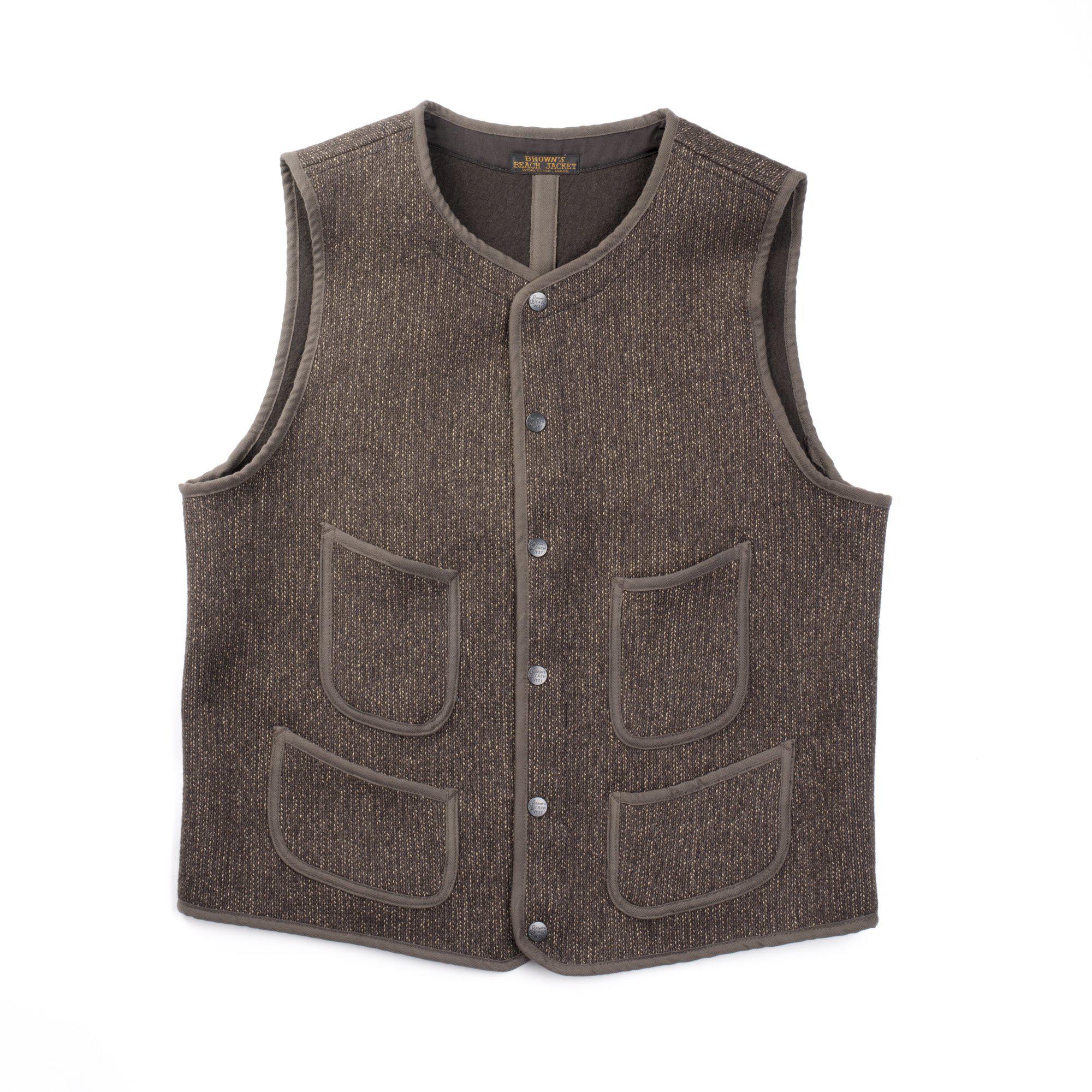 Browns Beach BBJ9-001 Early Vest Grey-Clutch Cafe-Clutch Cafe
