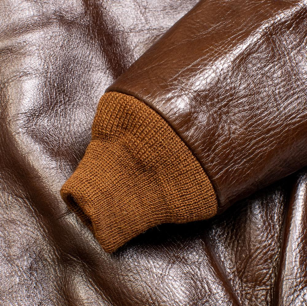 Buzz Rickson's Type A-2 Rough Wear 23380 No Stencil Leather Jacket Seal Brown-Leather Jacket-Clutch Cafe