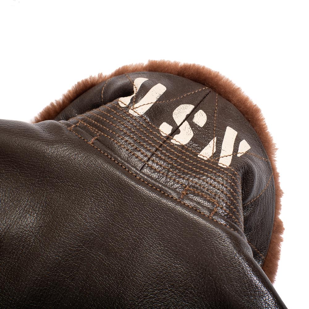 Buzz Rickson's Type G-1 Spec 55J-14 A.Pritzker Brown-Leather Jacket-Clutch Cafe