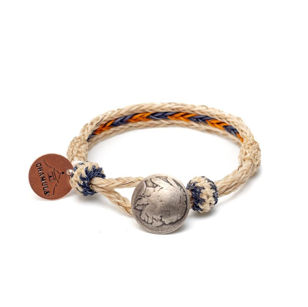 Chamula Concho Bracelet Natural x Orange-Bracelet-Clutch Cafe