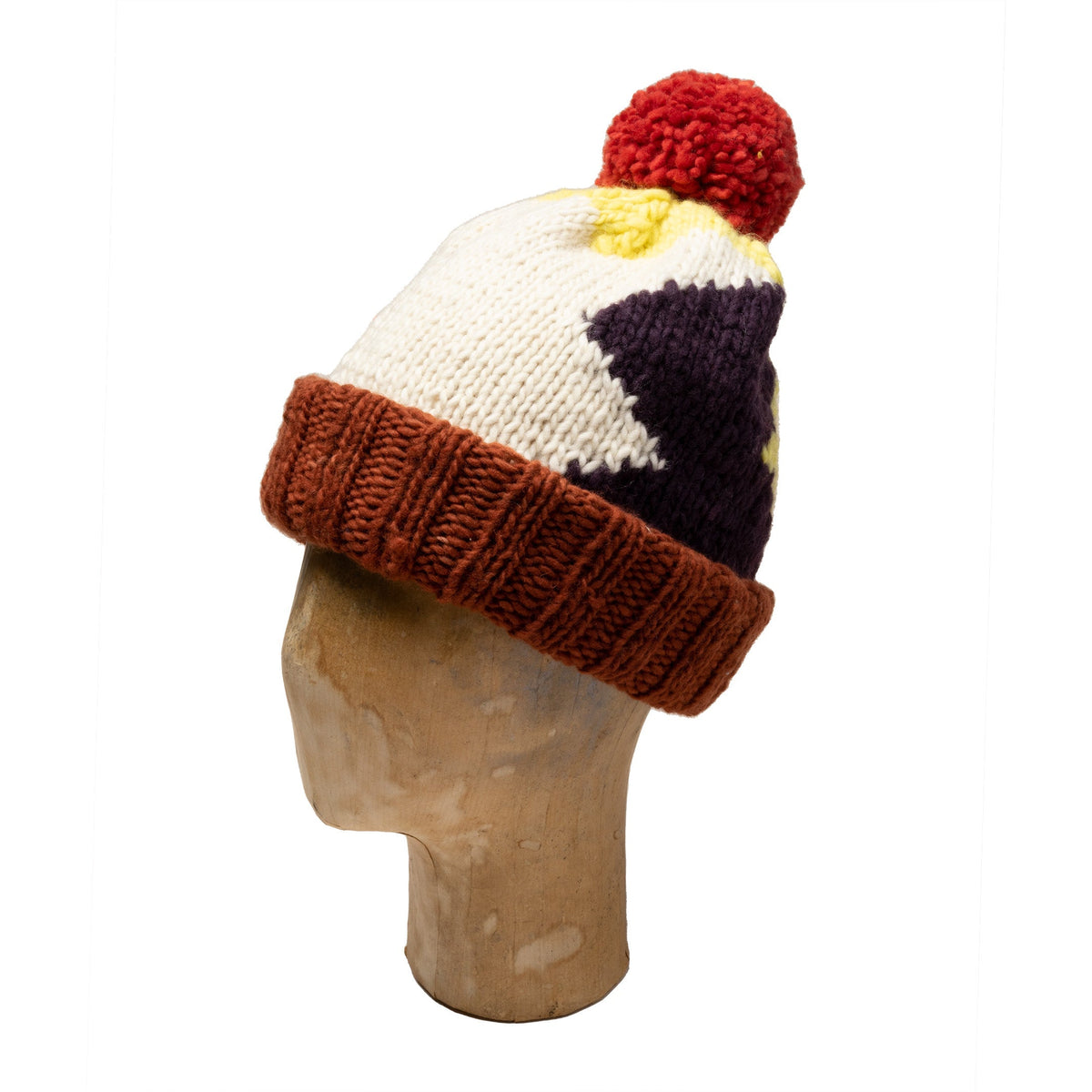 Chamula Double Cuff Cap Lightning Red Rust-Hat-Clutch Cafe