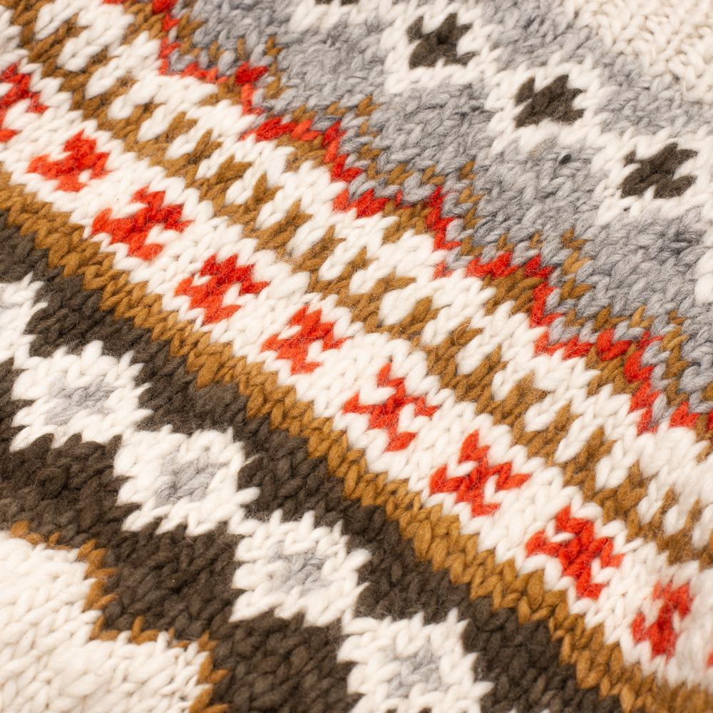 Chamula Fair Isle #3 Pullover Sweater Ivory-Knitwear-Clutch Cafe