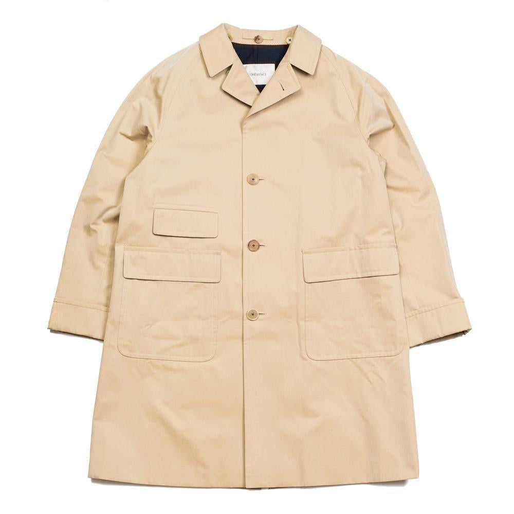 Coherence Corb II Beige Gabardine-Raincoat-Clutch Cafe