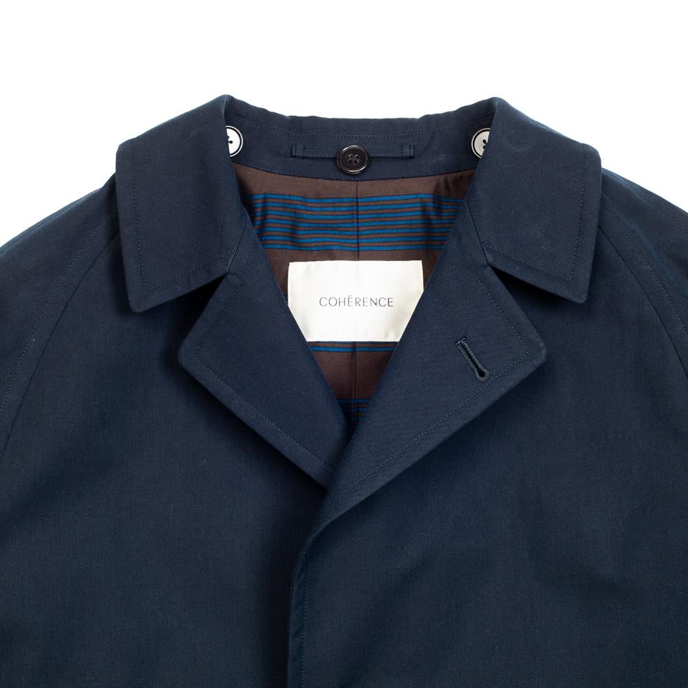 Coherence Corb II D. Blue Gabardine-Raincoat-Clutch Cafe